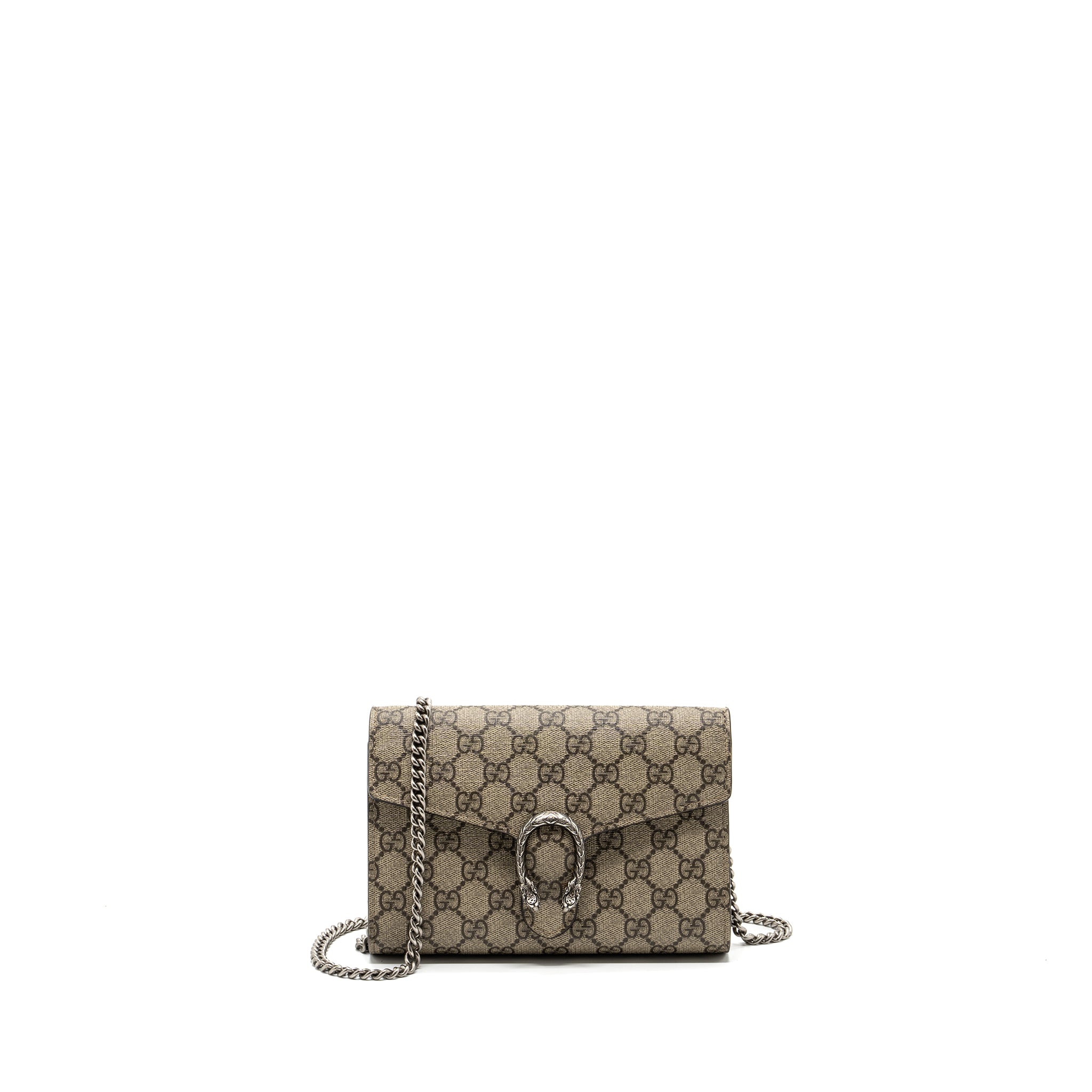 GUCCI DIONYSUS WALLET ON CHAIN GG SUPREME CANVAS / LEATHER BEIGE SHW