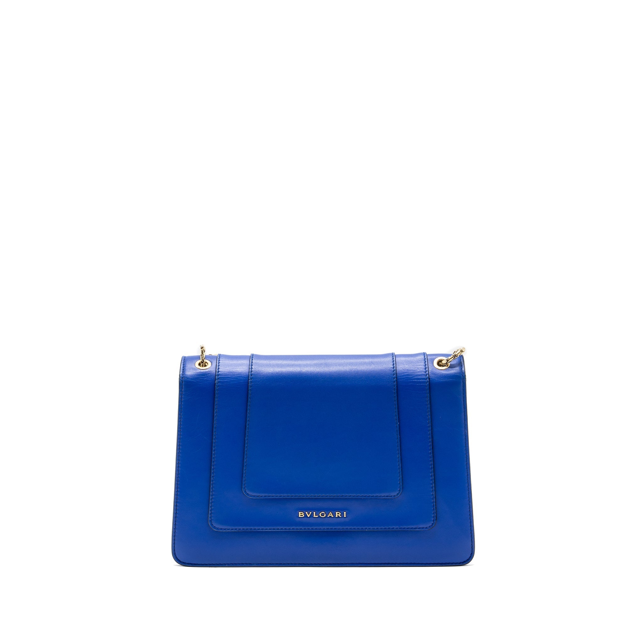BVLGARI SERPENTI FOREVER SHOULDER BAG LEATHER BLUE GHW