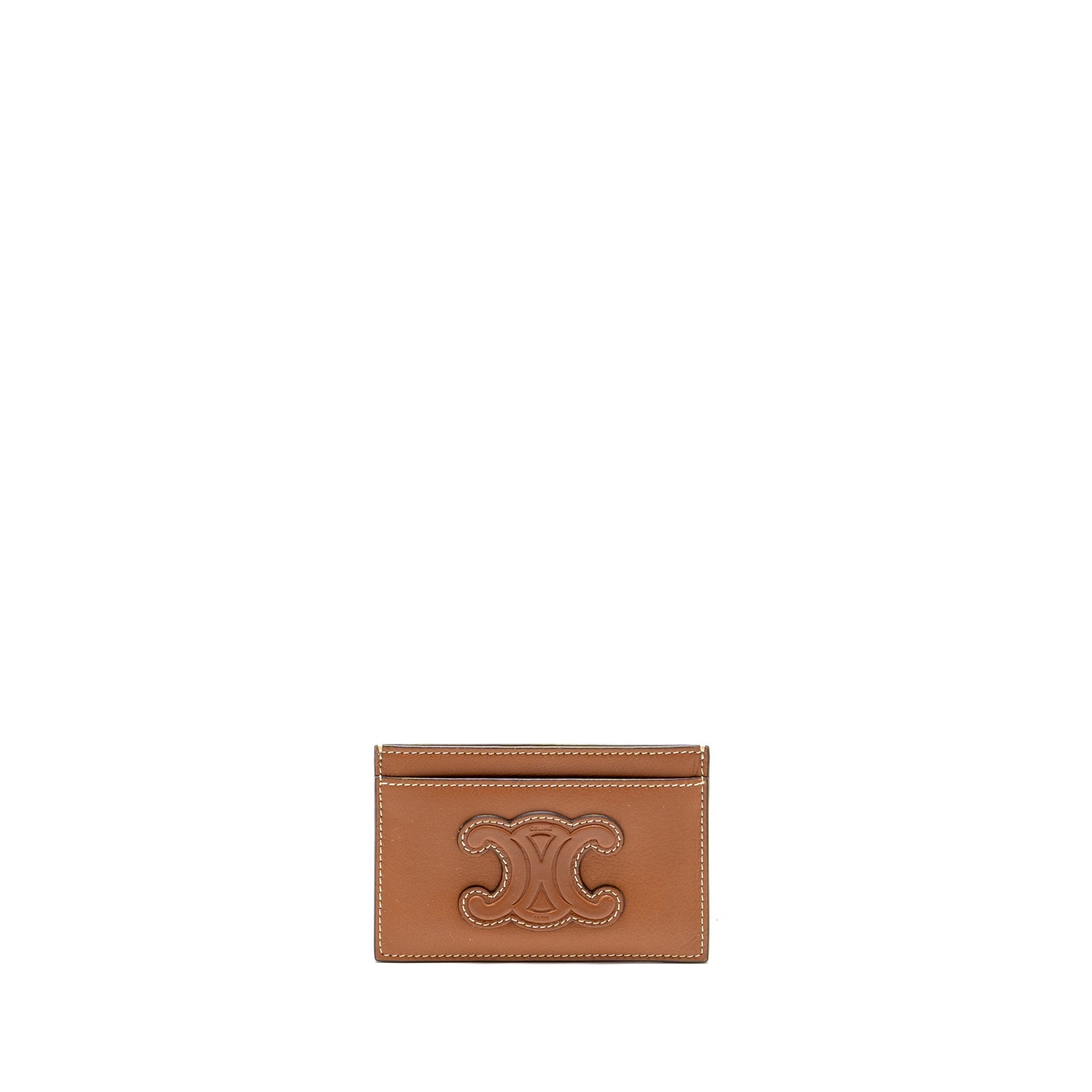 CELINE CARD HOLDER SMOOTH LAMBSKIN TAN