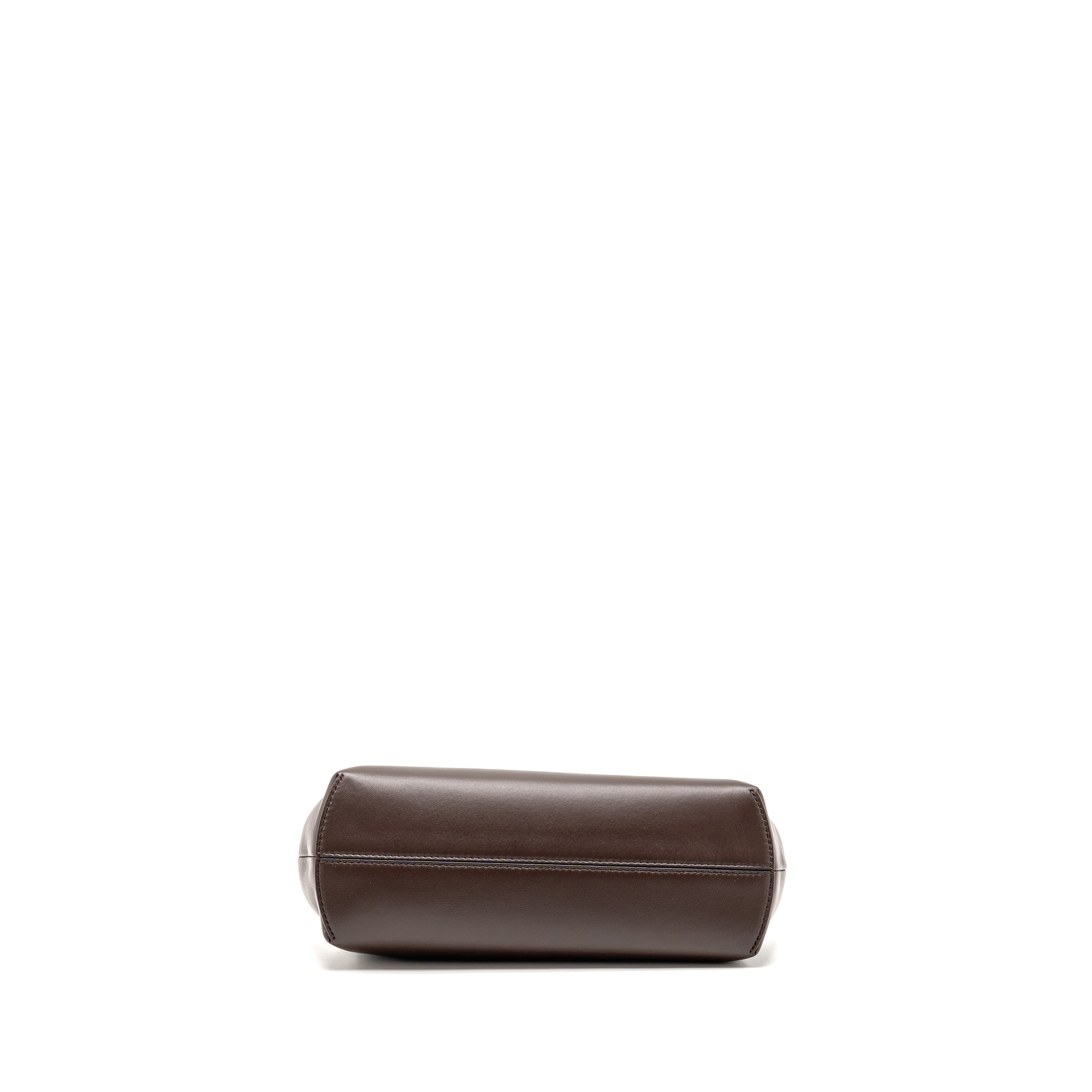 FENDI SMALL FENDI FIRST CLUTCH BAG NAPPA BROWN GHW