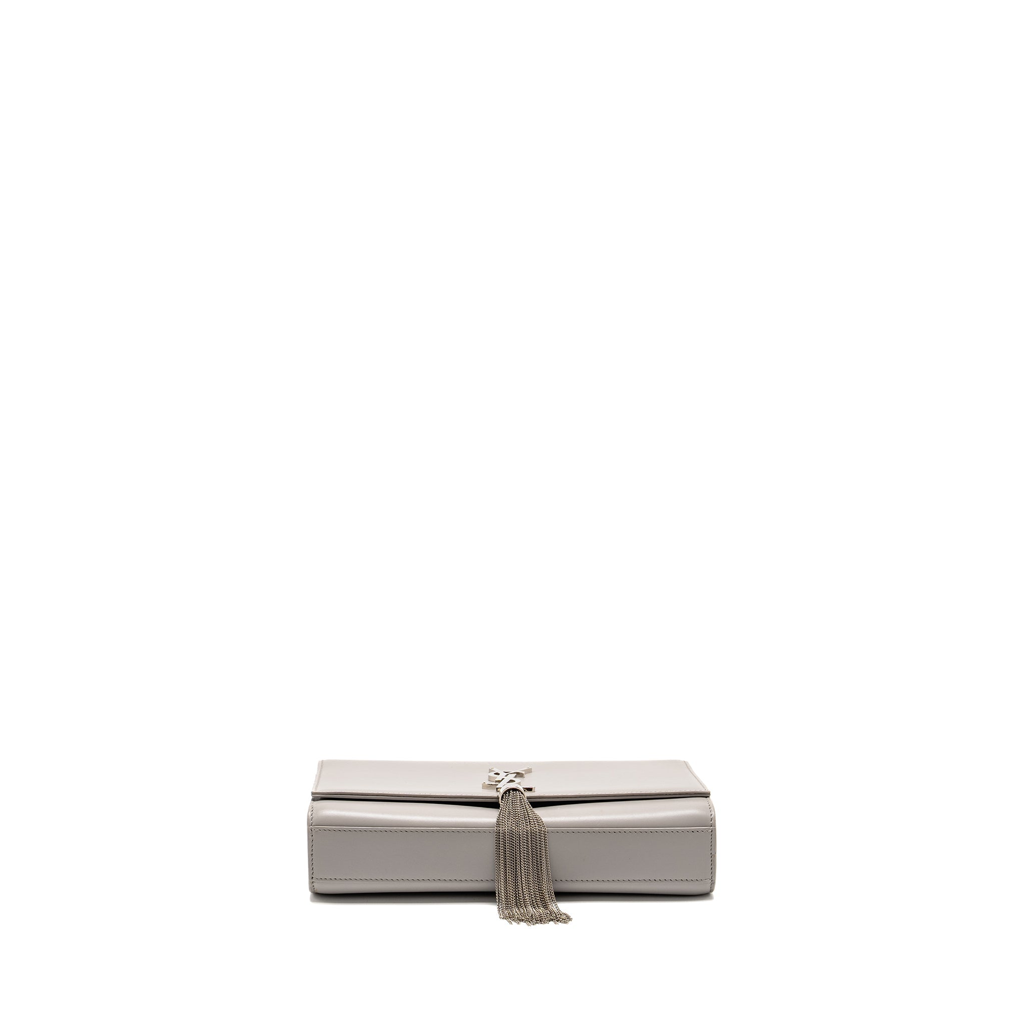 SAINT LAURENT/YSL MEDIUM KATE BAG CALFSKIN GREY SHW