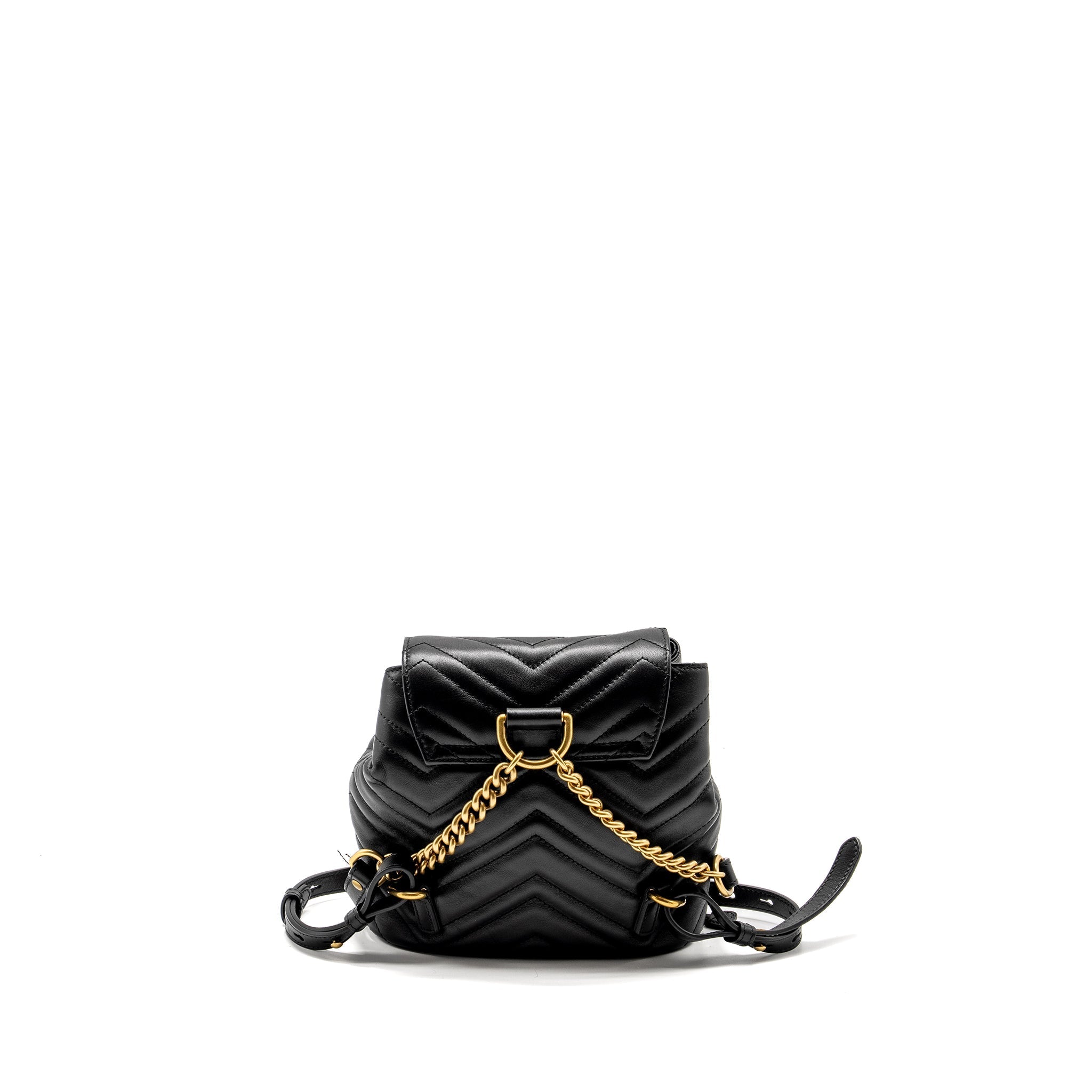 GUCCI GG MARMONT BACKPACK CALFSKIN BLACK GHW