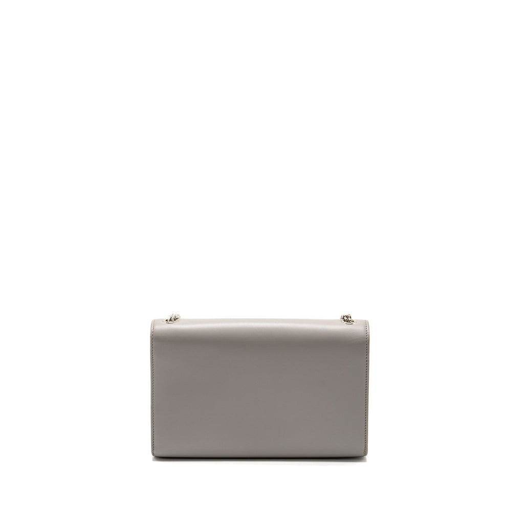 SAINT LAURENT/YSL MEDIUM KATE BAG CALFSKIN GREY SHW