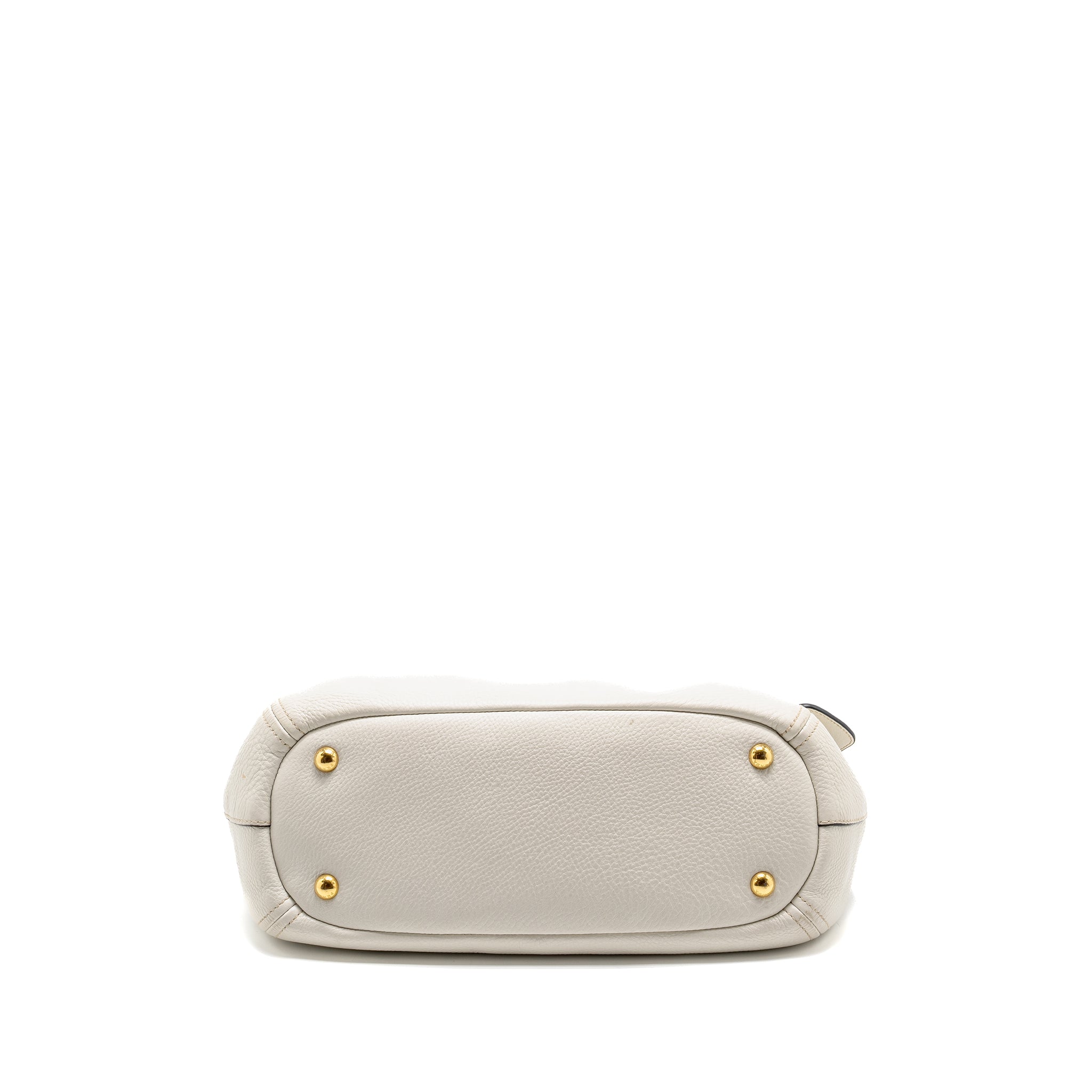 PRADA VITELLO DAINO BAG LEATHER WHITE GHW
