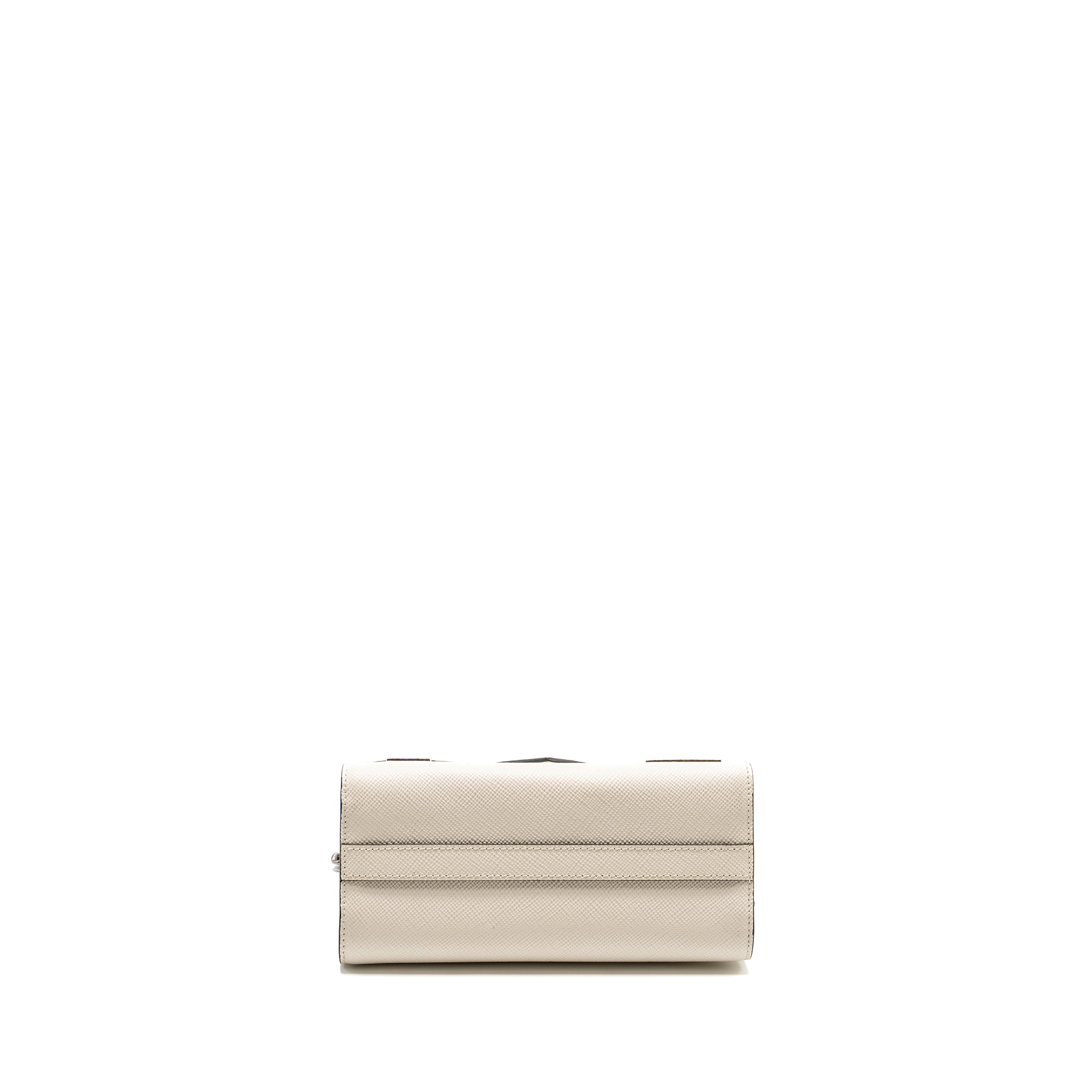 PRADA SAFFIANO ROBOT MONOCHROM CROSSBODY BAG WHITE SHW