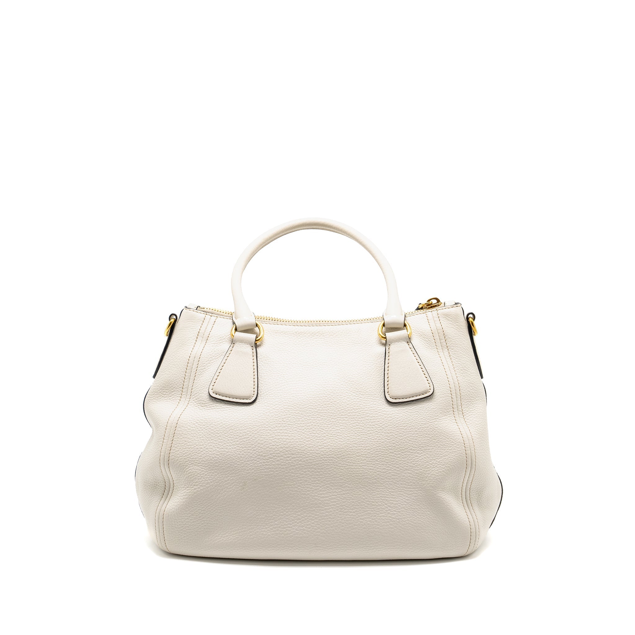 PRADA VITELLO DAINO BAG LEATHER WHITE GHW