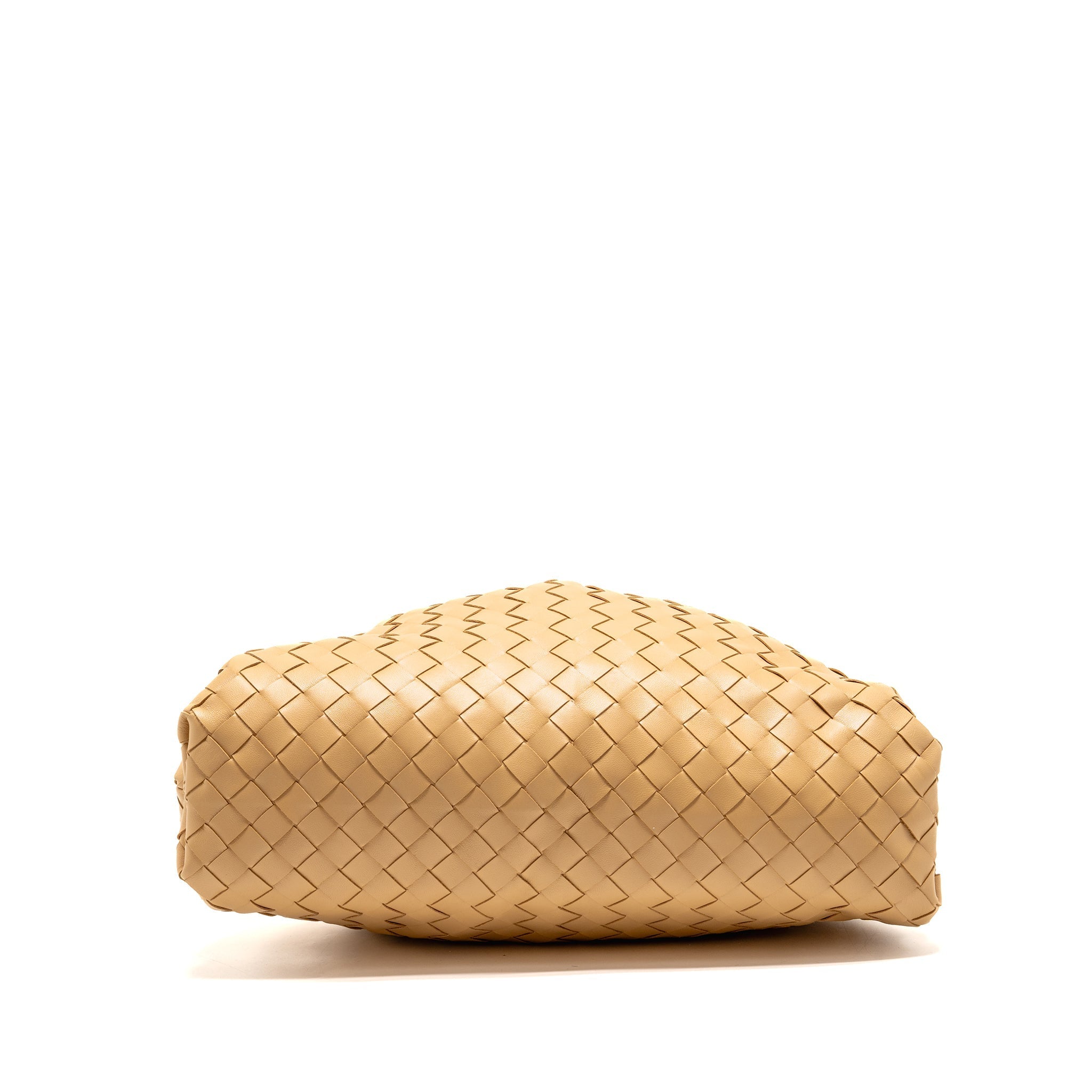 BOTTEGA VENETA POUCH INTRECCIATO LEATHER BEIGE GHW