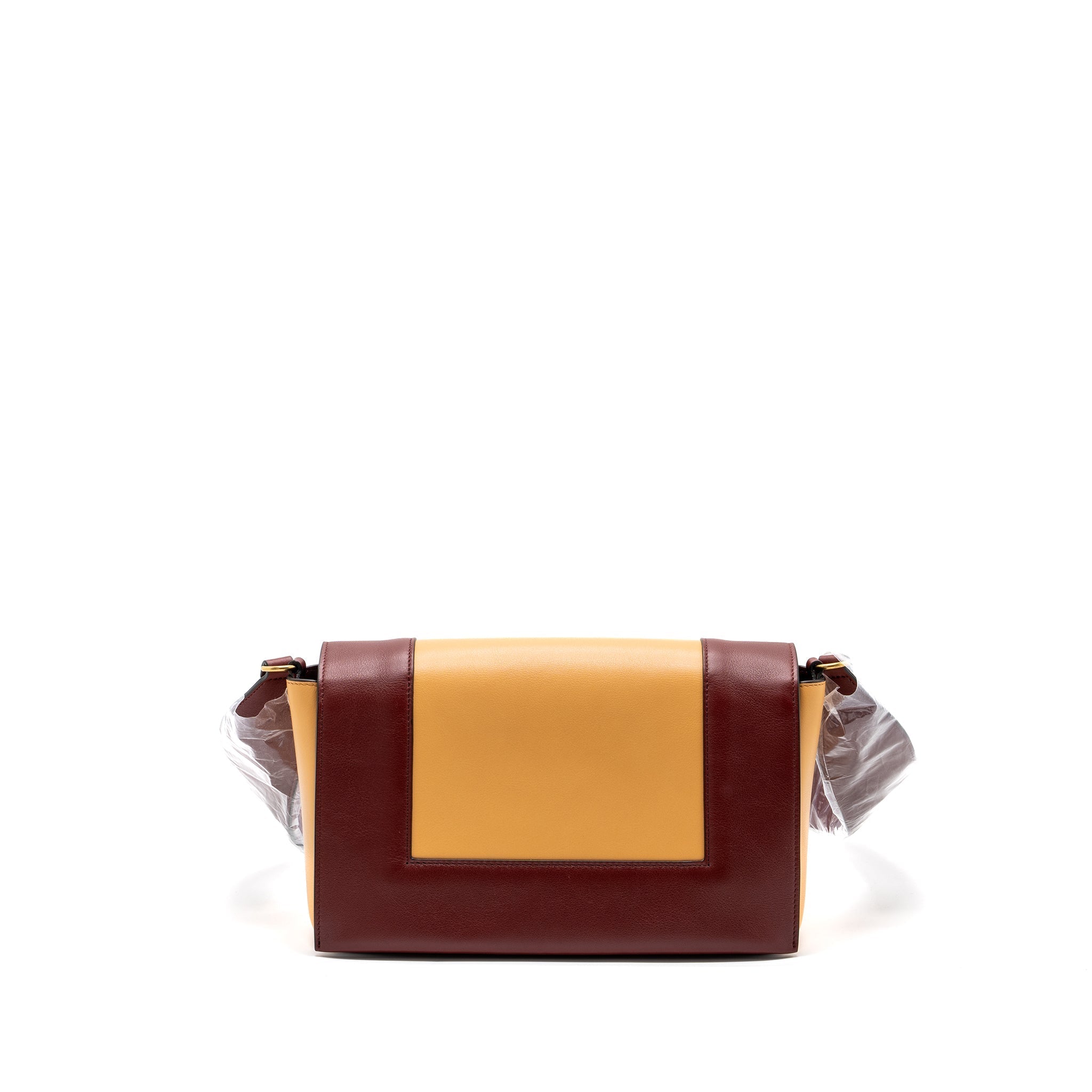 CELINE FRAME BAG CALFSKIN RUBY / APRICOT GHW
