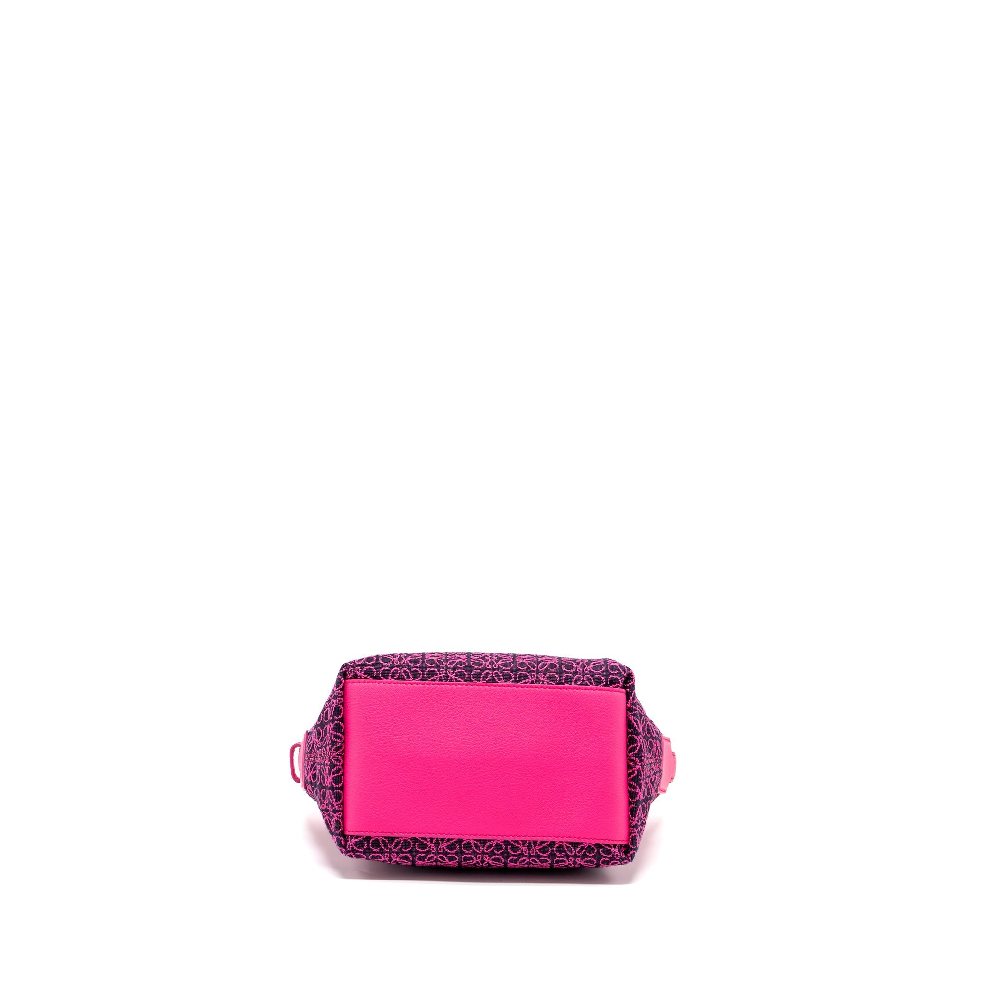 LOEWE SMALL CUBI BAG ANAGRAM JACQUARD/CALFSKIN PINK/ BLACK GHW
