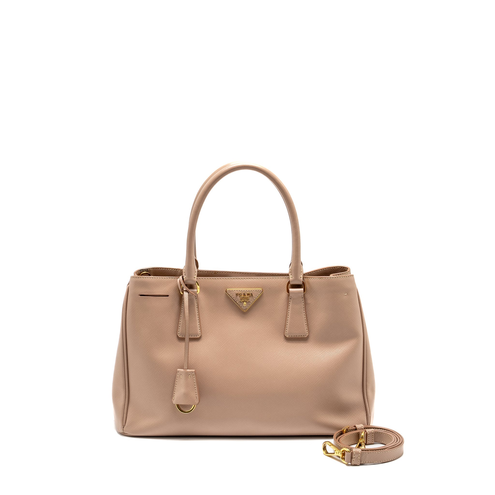 PRADA SAFFIANO TOTE BAG CALFSKIN POWDER PINK GHW