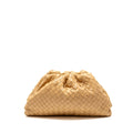 BOTTEGA VENETA POUCH INTRECCIATO LEATHER BEIGE GHW
