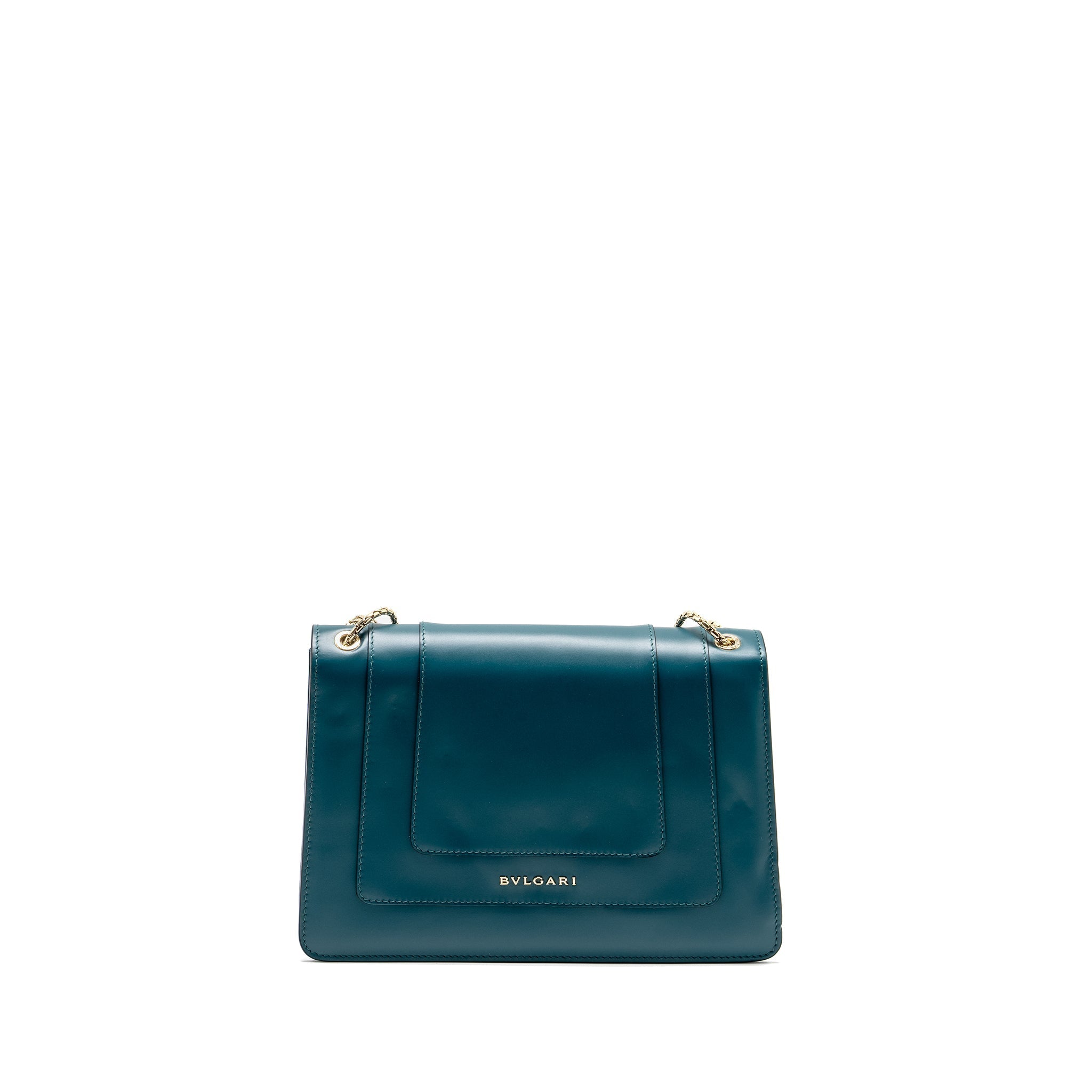 BVLGARI SERPENTI FOREVER BAG CALFSKIN GREEN LGHW