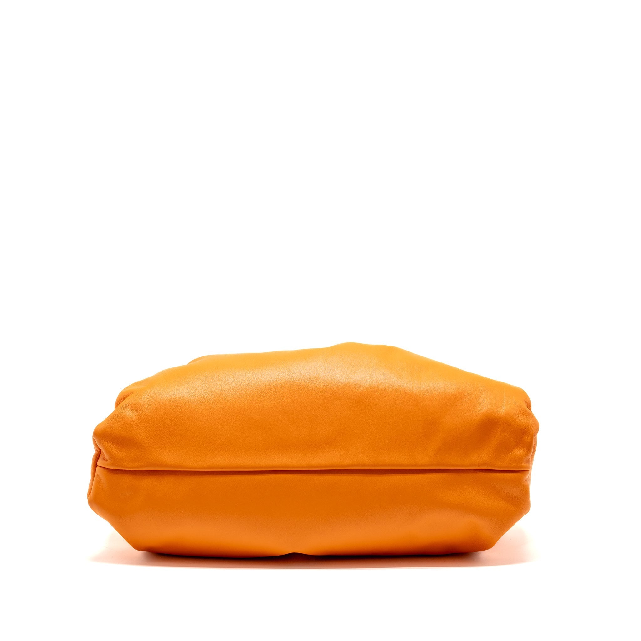 BOTTEGA VENETA SHOULDER POUCH CALFSKIN ORANGE GHW