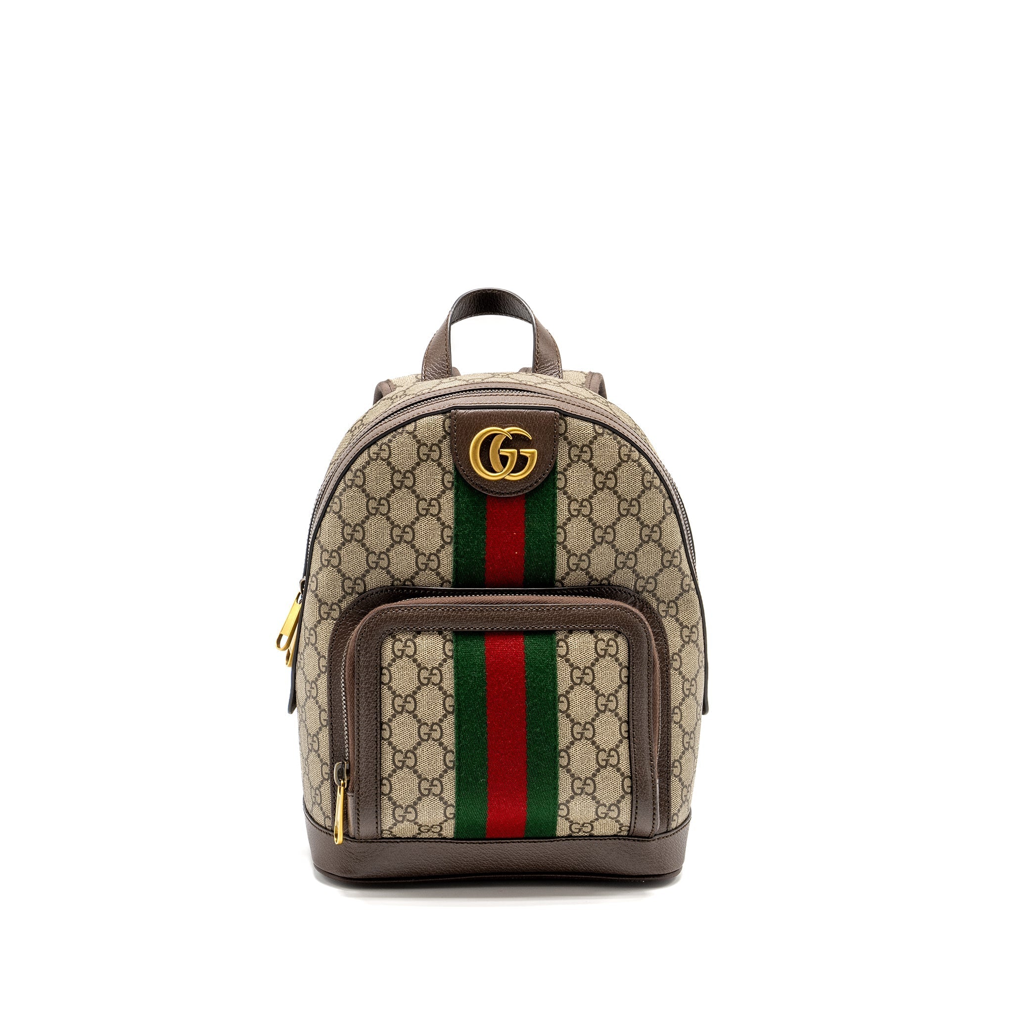 GUCCI SMALL GG OPHIDIA BACKPACK GG SUPREME CANVAS/ CALFSKIN GHW