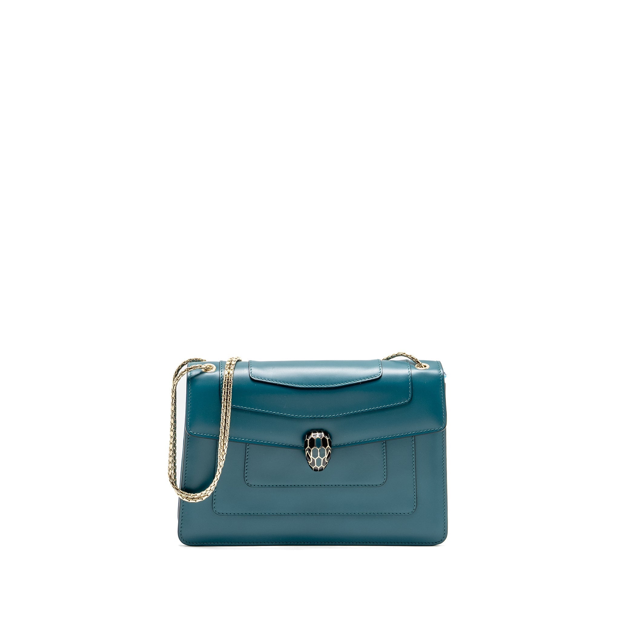 BVLGARI SERPENTI FOREVER BAG CALFSKIN GREEN LGHW
