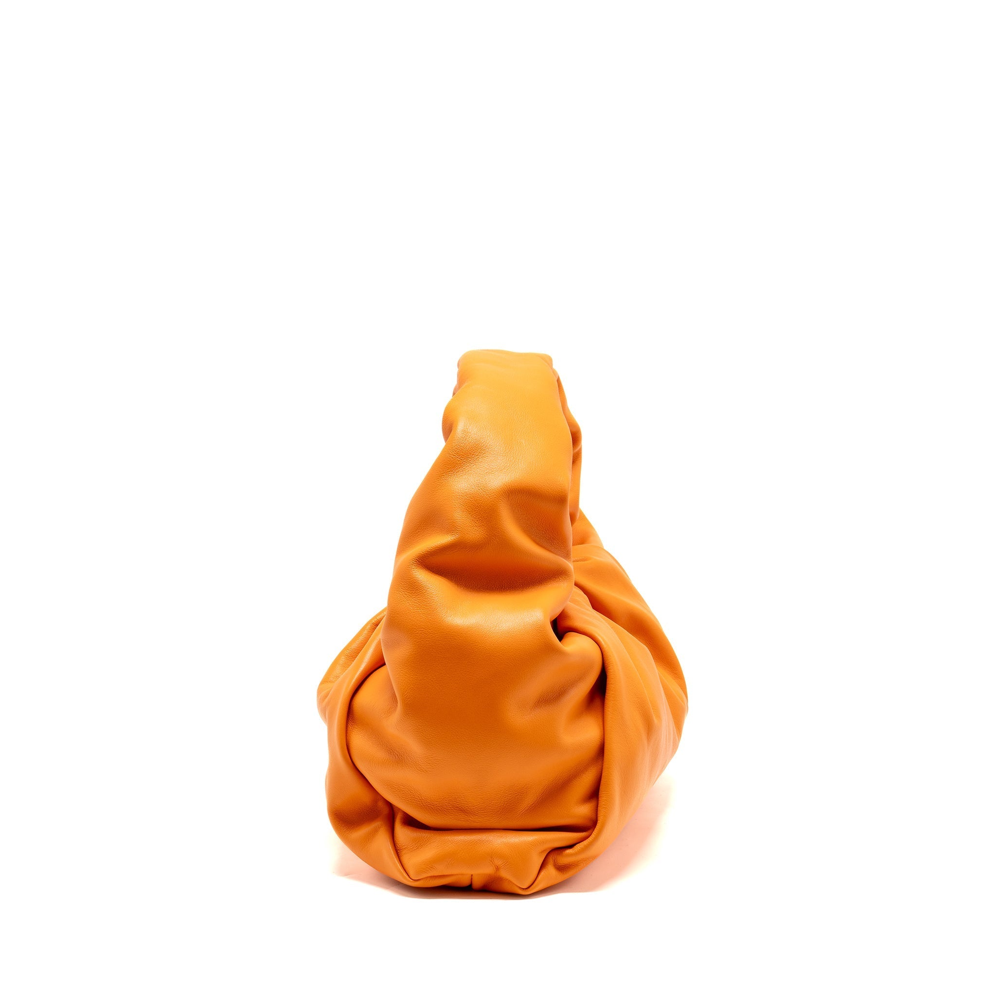 BOTTEGA VENETA SHOULDER POUCH CALFSKIN ORANGE GHW