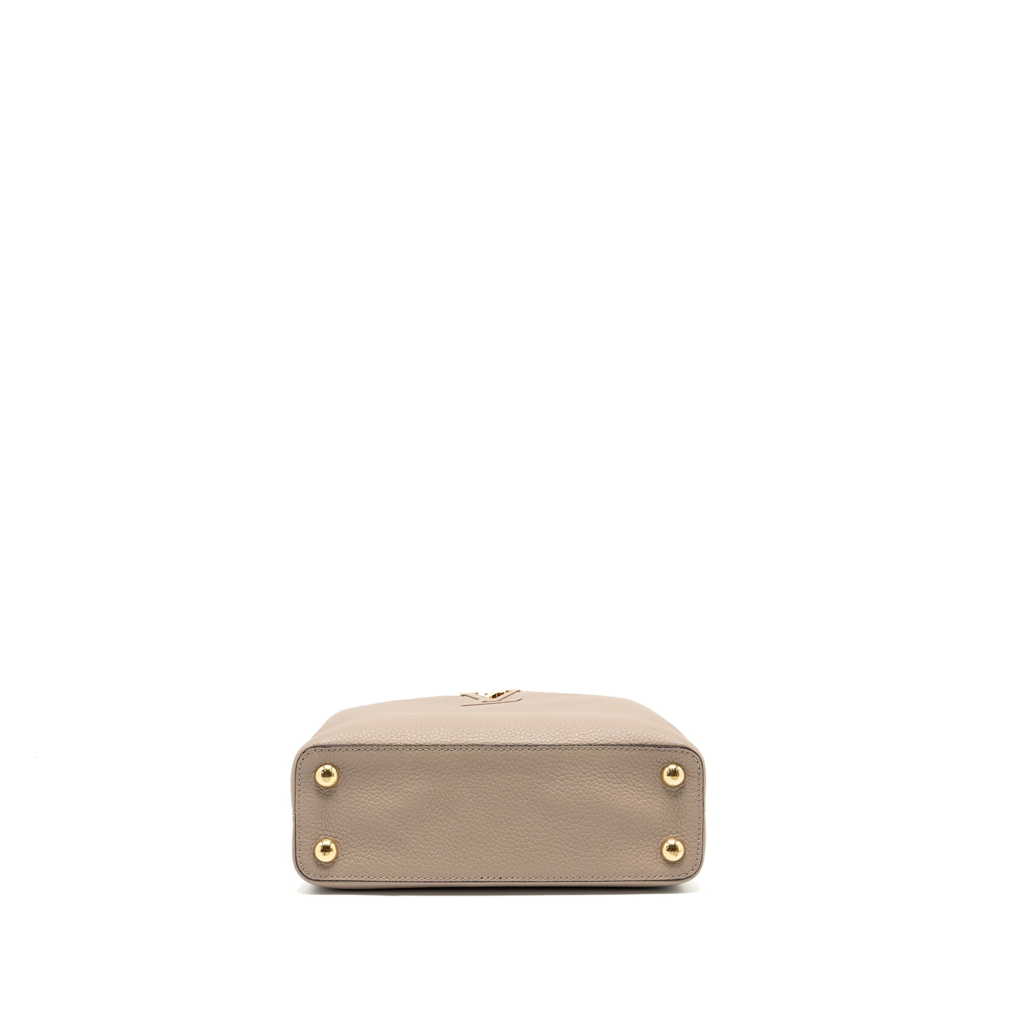 LOUIS VUITTON CAPUCINES BB TAURILLON GALET GHW