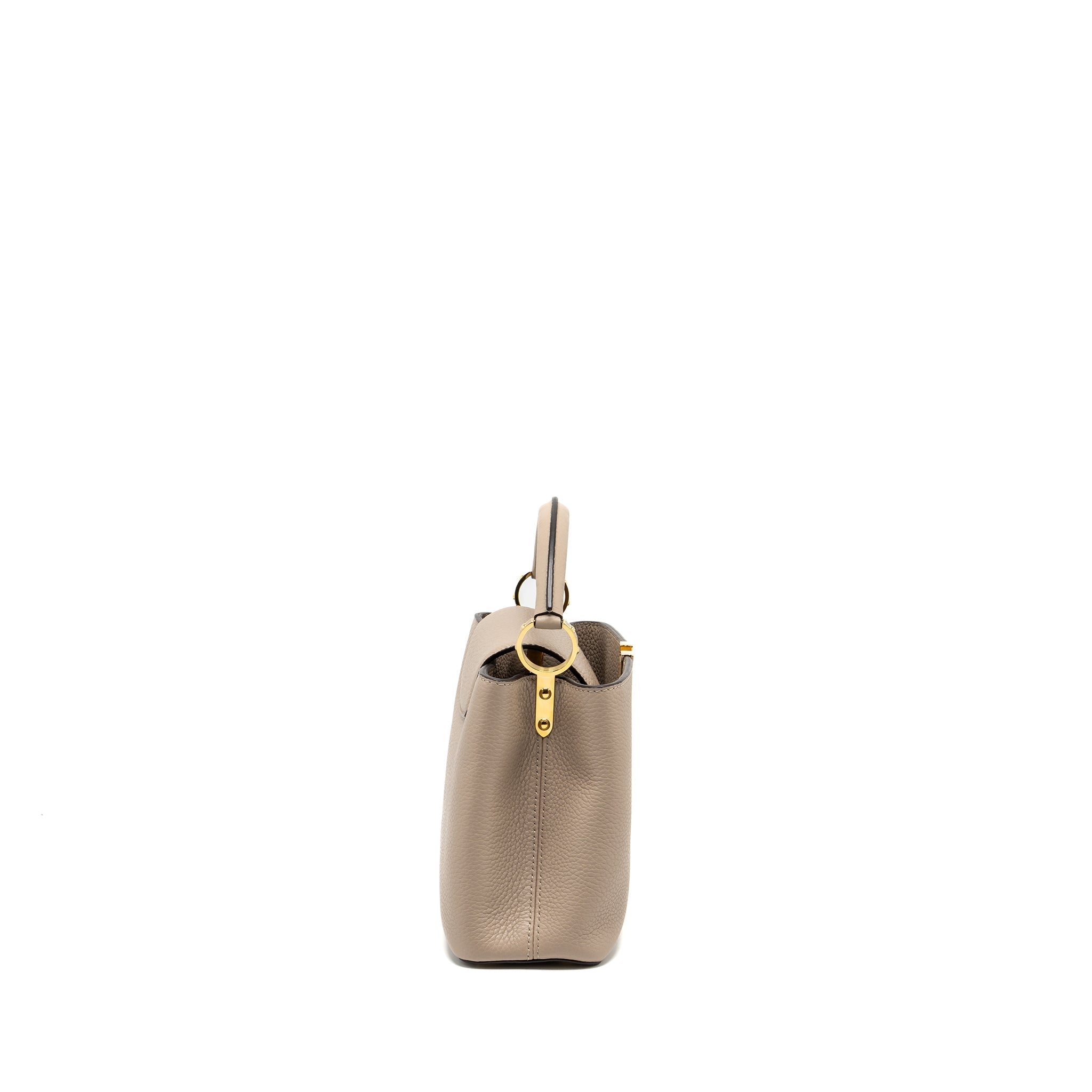 LOUIS VUITTON CAPUCINES BB TAURILLON GALET GHW