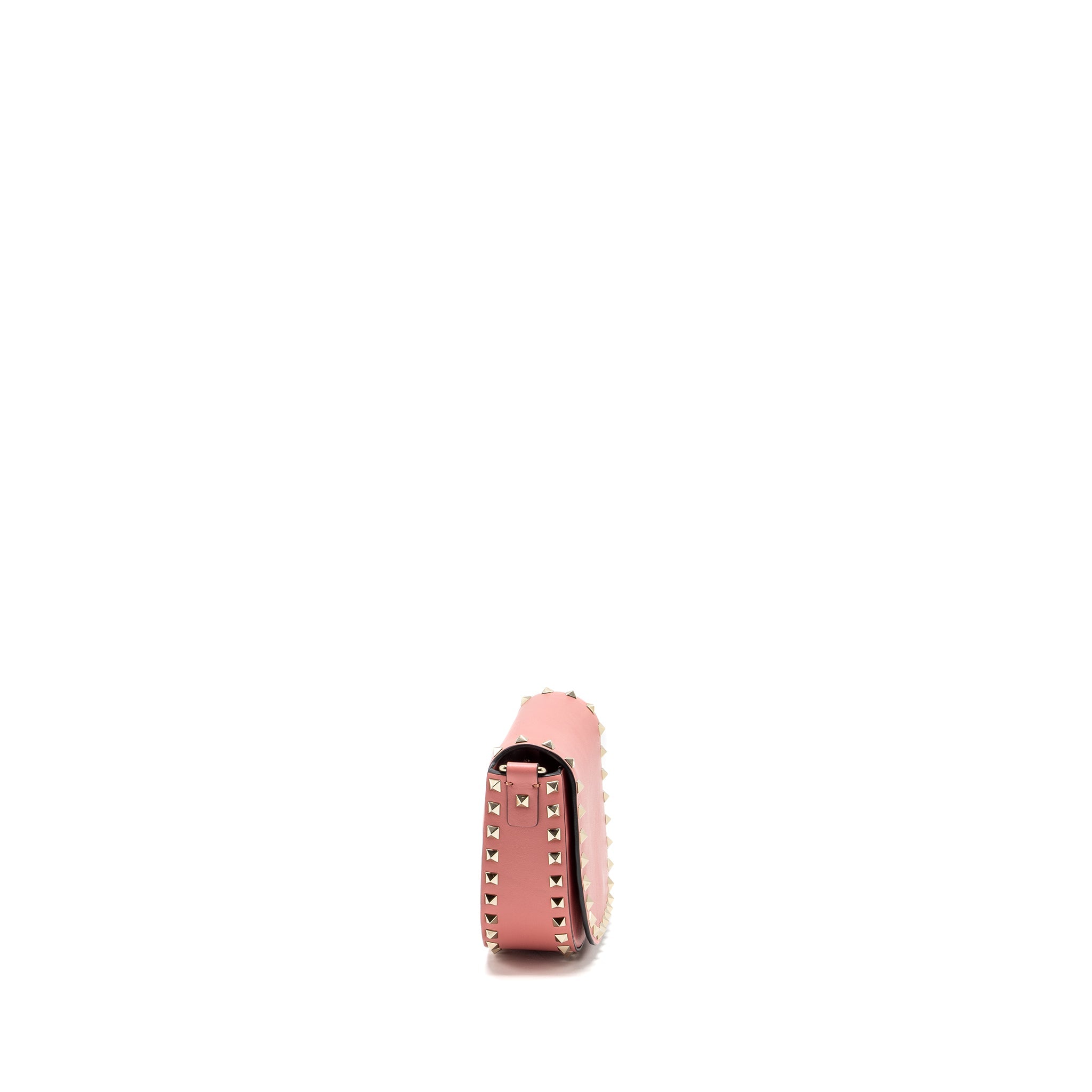 VALENTINO HALF MOON FLAP BAG CALFSKIN PINK LGHW