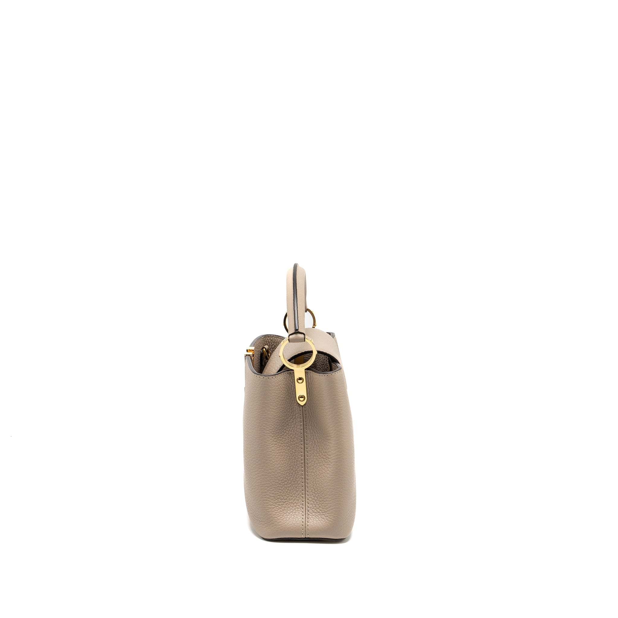 LOUIS VUITTON CAPUCINES BB TAURILLON GALET GHW