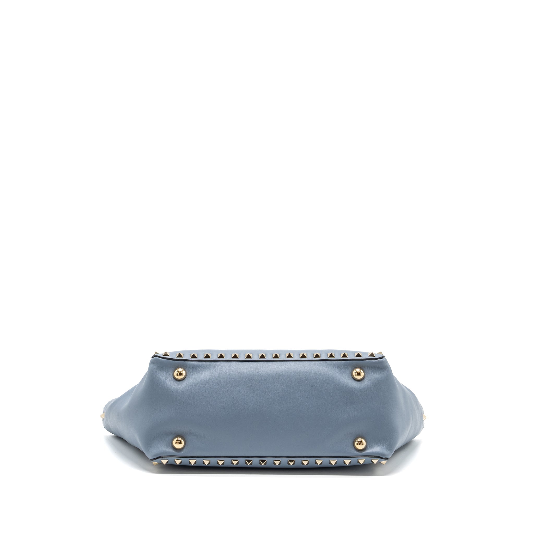 VALENTINO SMALL GRAINY ROCKSTUD BAG LAMBSKIN LIGHT BLUE LGHW