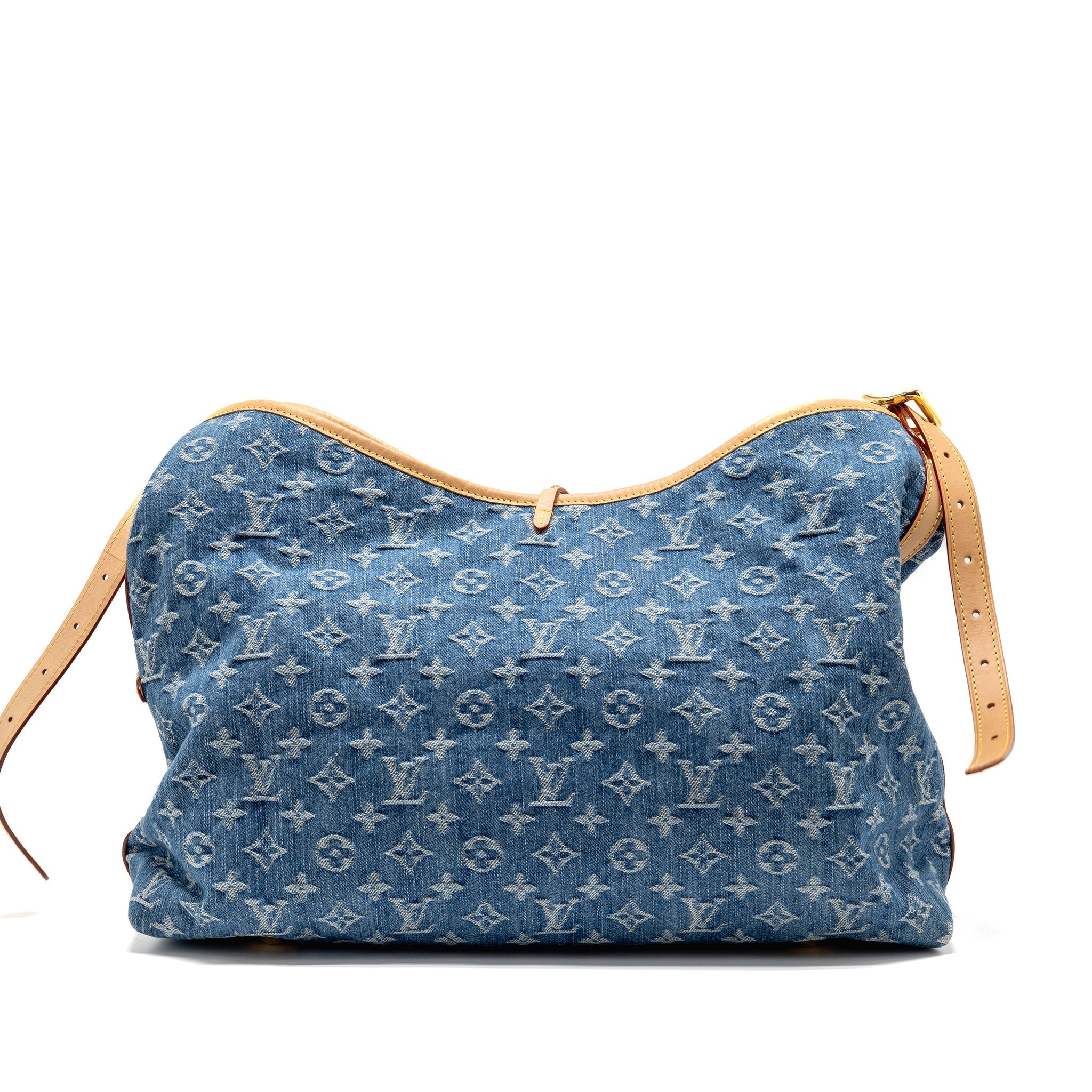 LOUIS VUITTON CARRYALL MM MONOGRAM DENIM BLUE GHW
