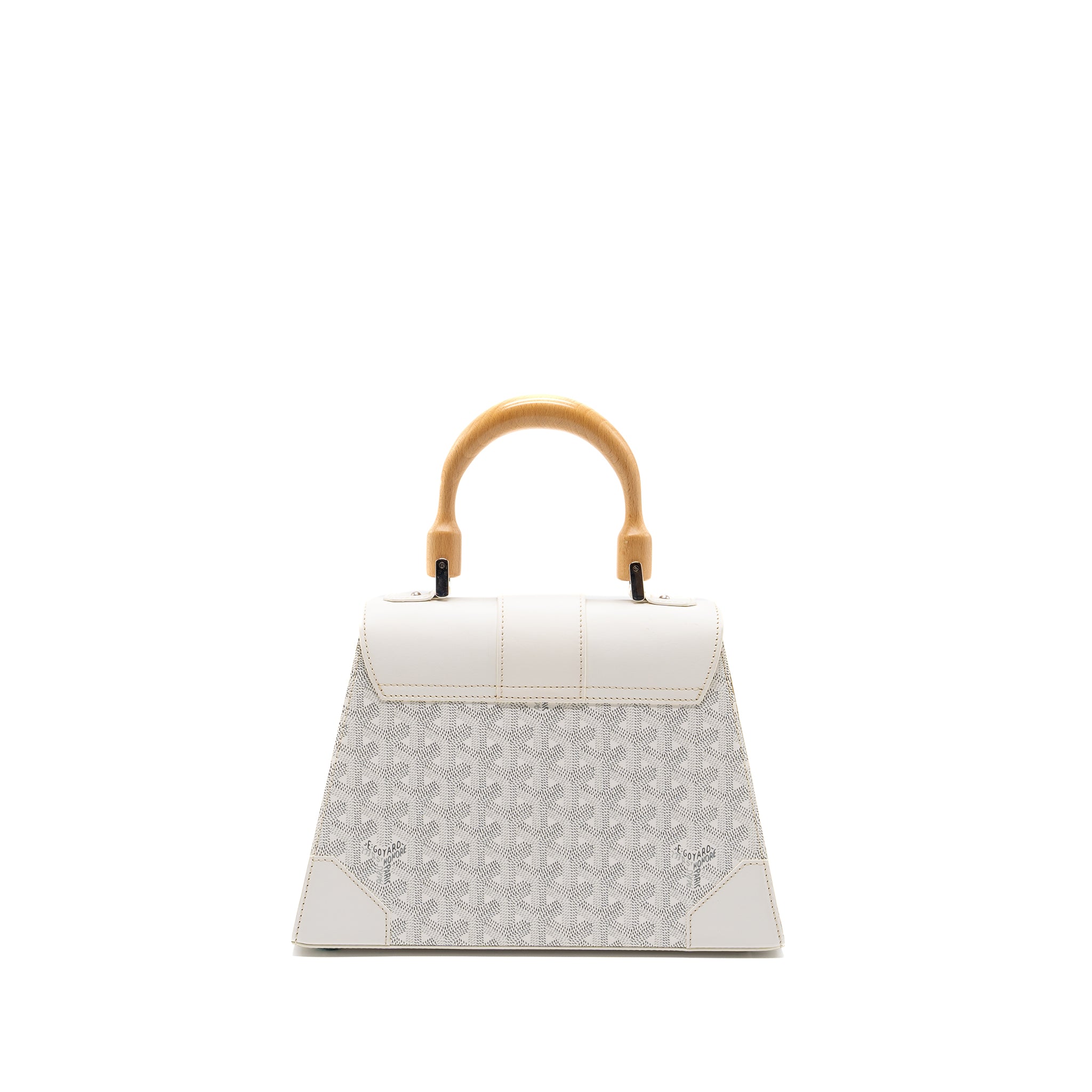 GOYARD STRUCTURE SAIGON PM BAG CANVAS / CALFSKIN WHITE SHW