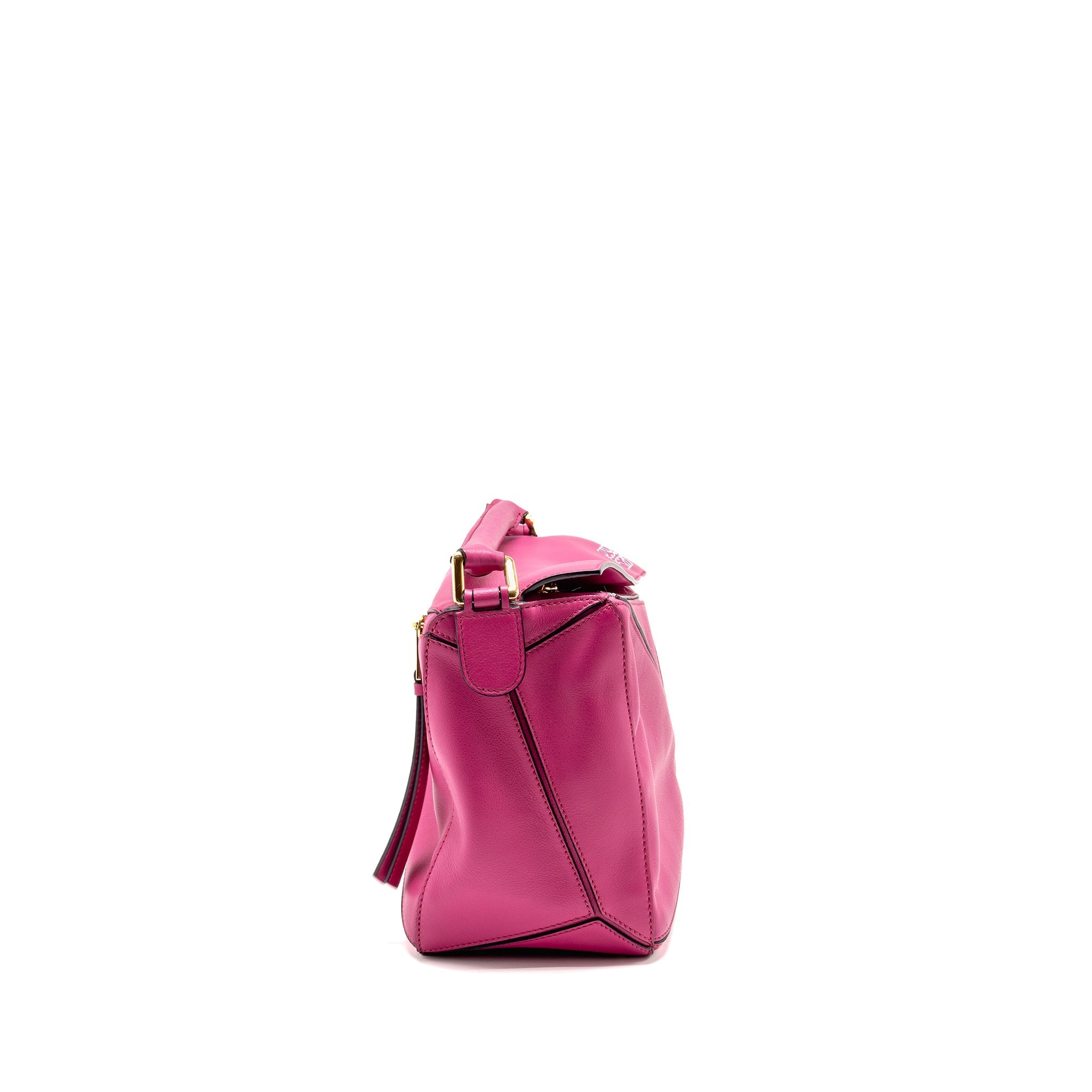 LOEWE MEDIUM PUZZLE BAG CALFSKIN FUCHSIA GHW