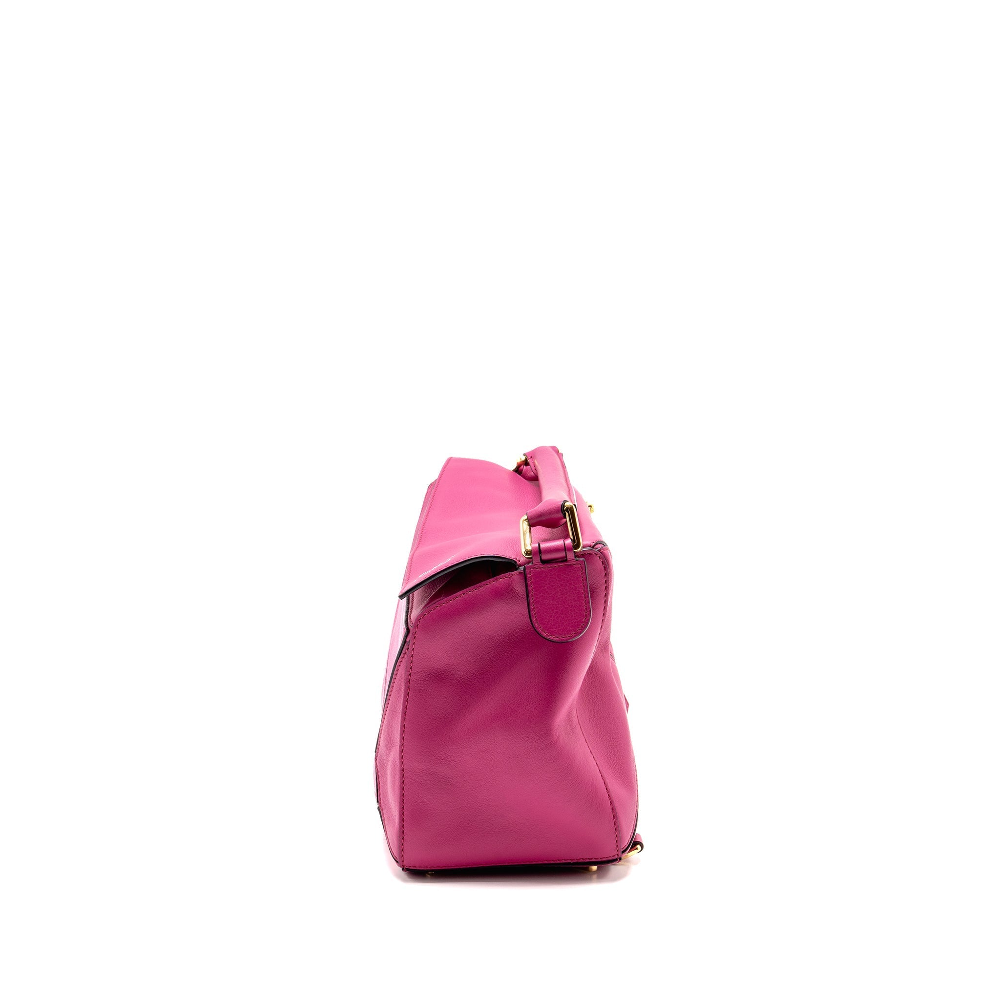 LOEWE MEDIUM PUZZLE BAG CALFSKIN FUCHSIA GHW