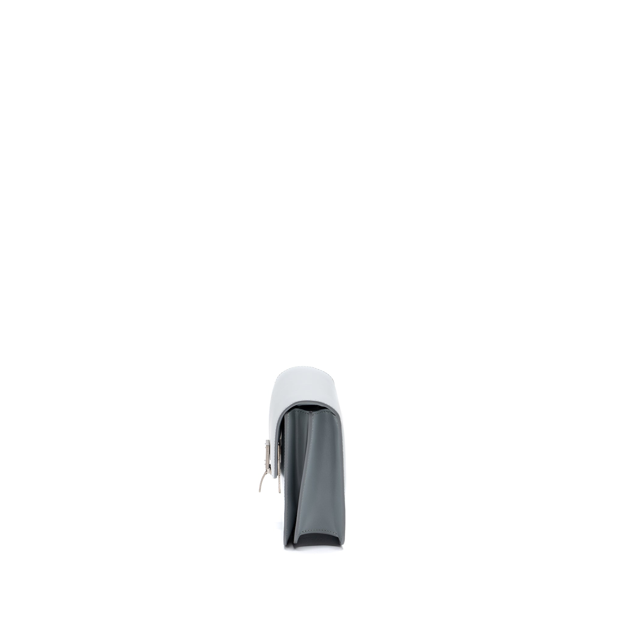 CELINE TEEN CLASSIC BAG BOX CALFSKIN LIGHT GREY SHW
