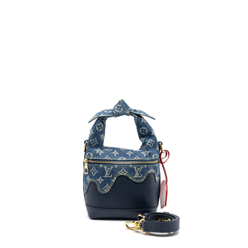 LOUIS VUITTON JAPANESE CRUISER BAG LIMITED EDITION MONOGRAM DENIM/LEATHER BLUE GHW(NEW VERSION)