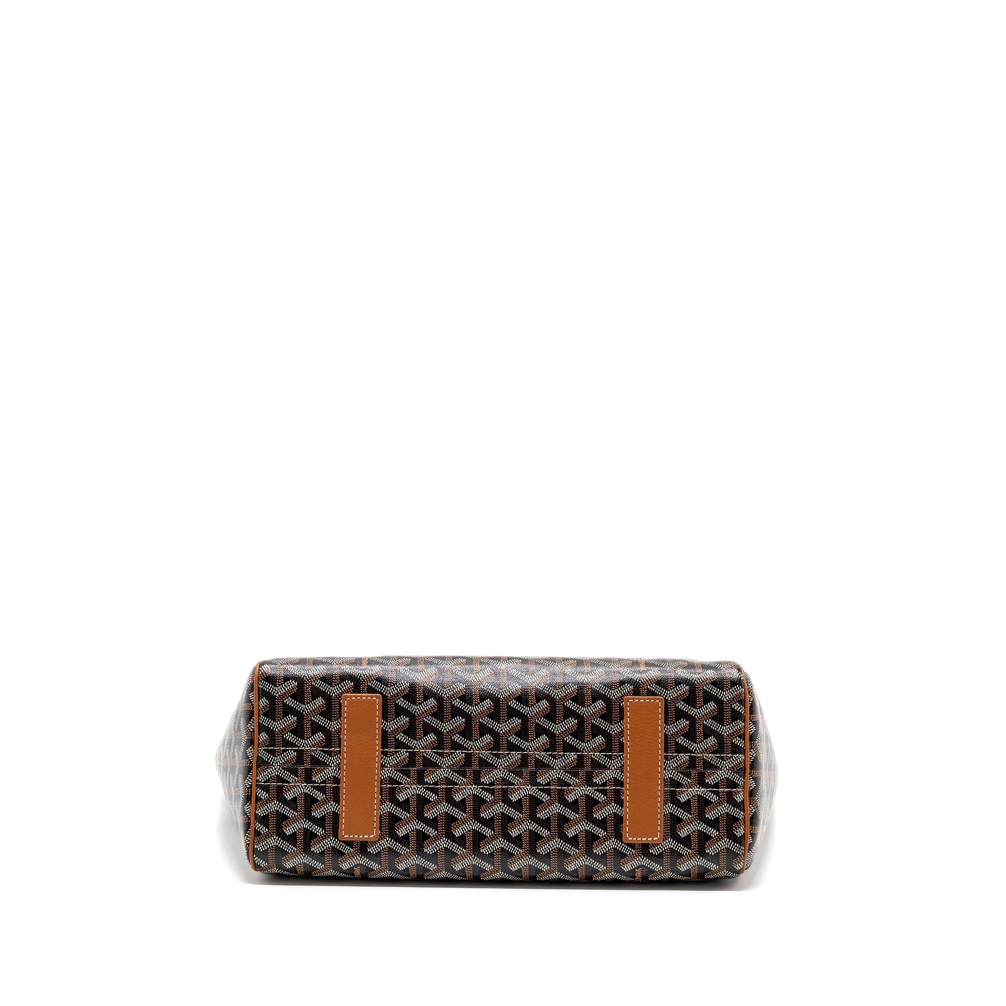 GOYARD ROUETTE TOTE BAG GOYARDINE CANVAS / CALFSKIN BROWN SHW