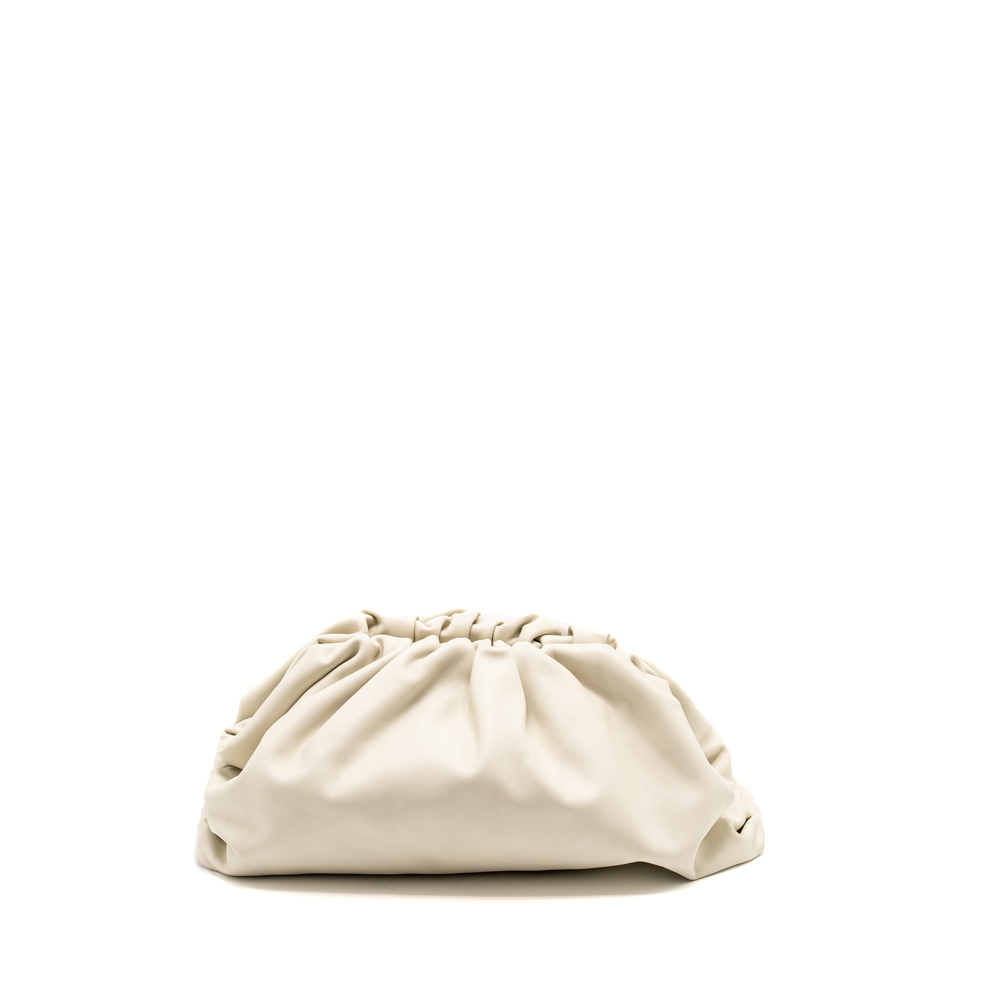 BOTTEGA VENETA THE POUCH CALFSKIN WHITE GHW