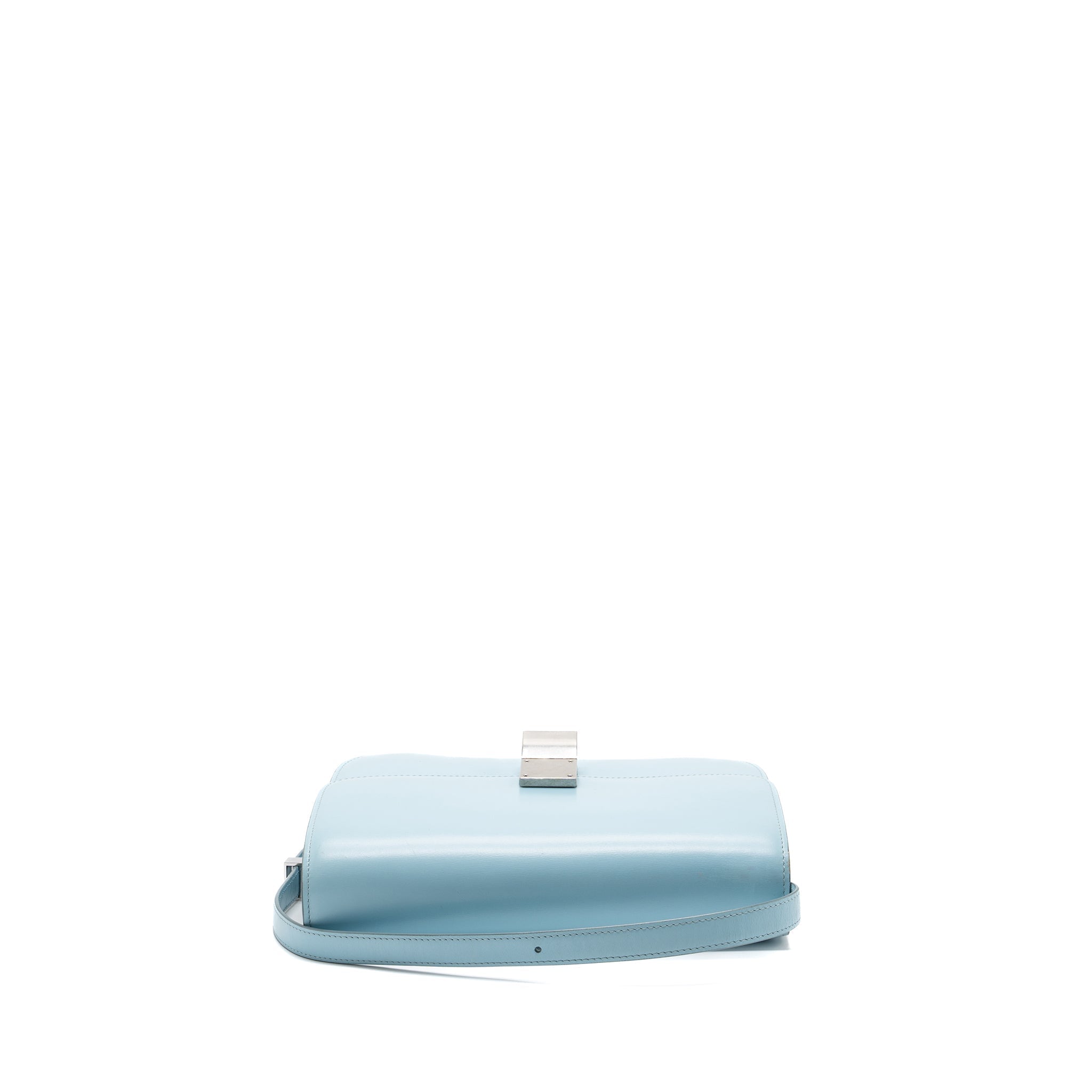 CELINE MEDIUM CLASSIC BOX BAG CALFSKIN LIGHT BLUE SHW