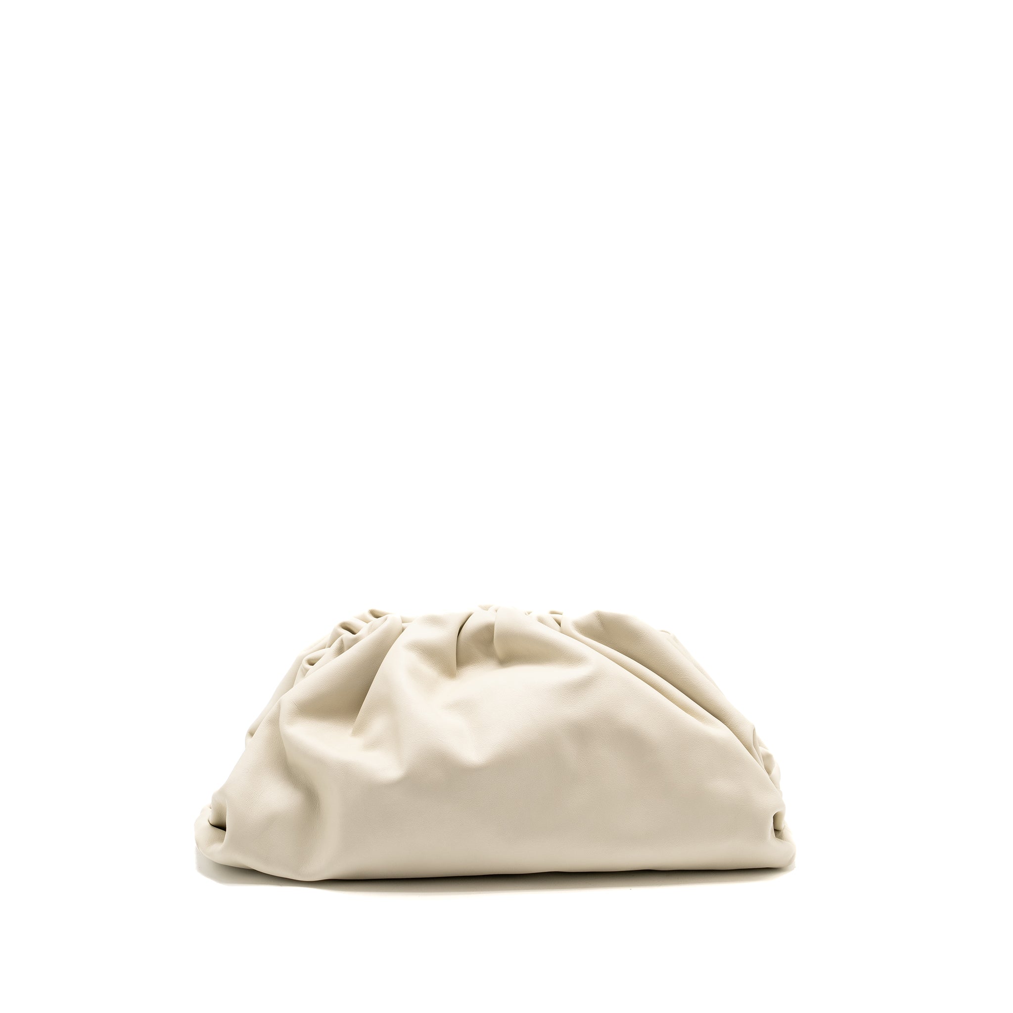 BOTTEGA VENETA THE POUCH CALFSKIN WHITE GHW