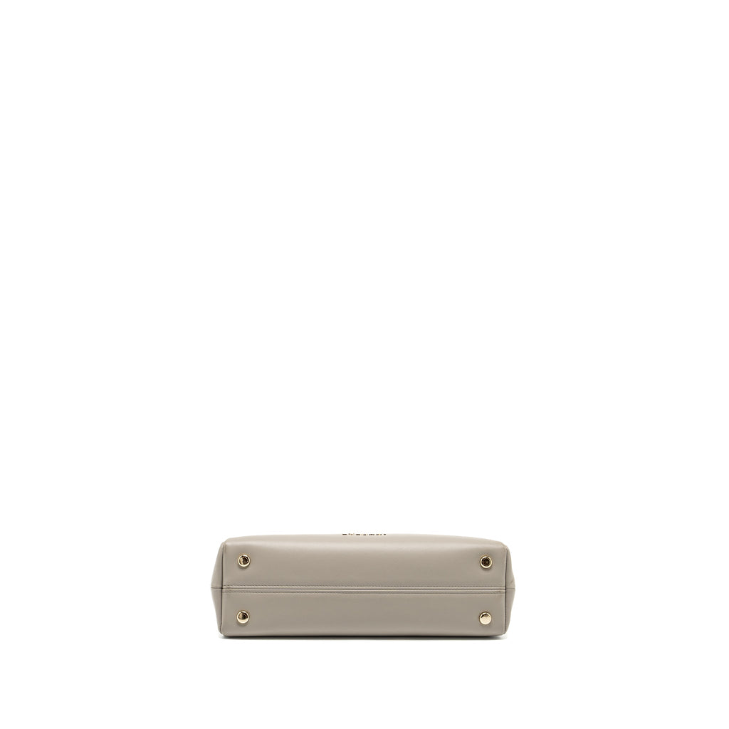 BVLGARI SERPENTINE TOP HANDLE BAG SMOOTH CALFSKIN GREY GHW
