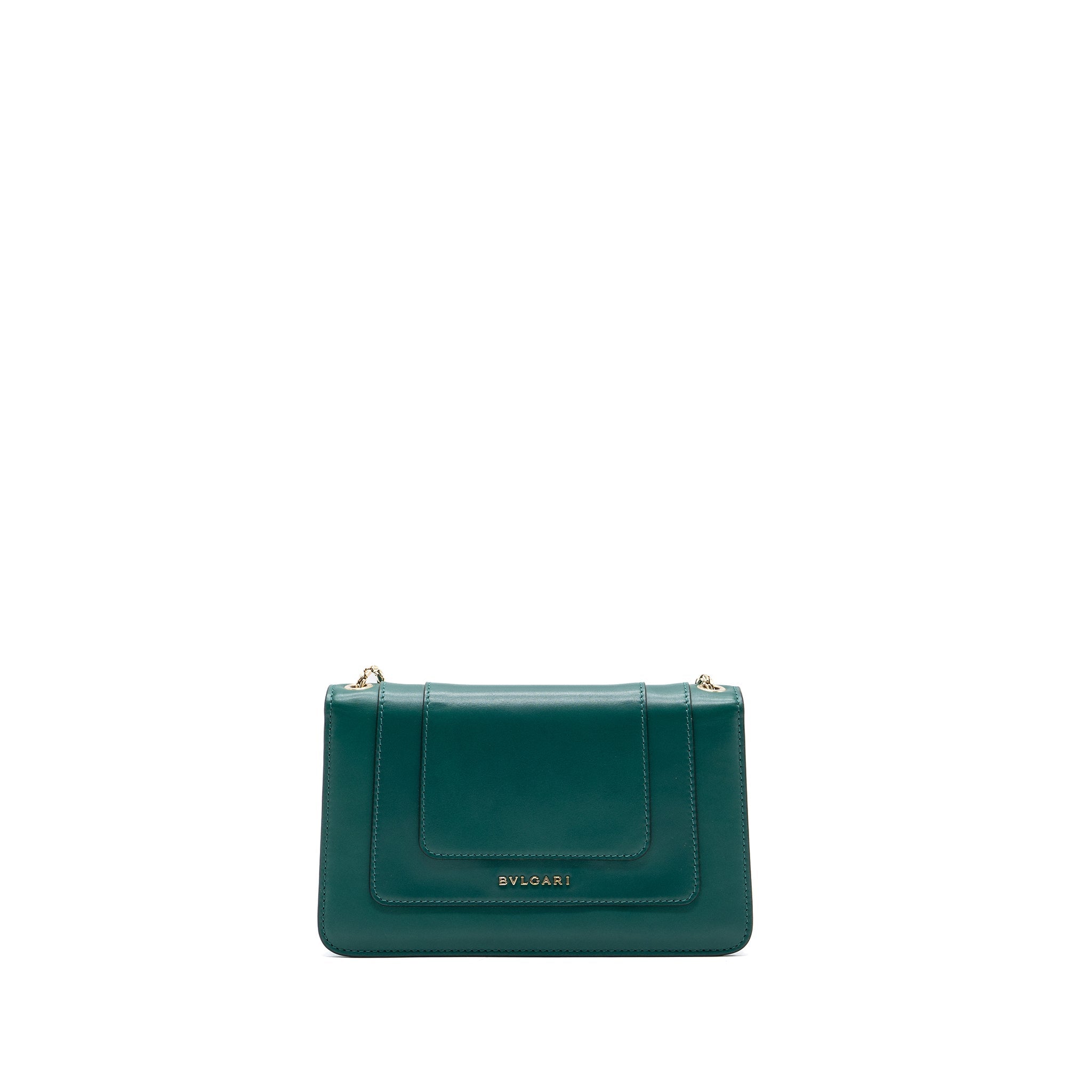 BVLGARI SERPENTI FOREVER CHAIN BAG CALFSKIN GREEN LGHW