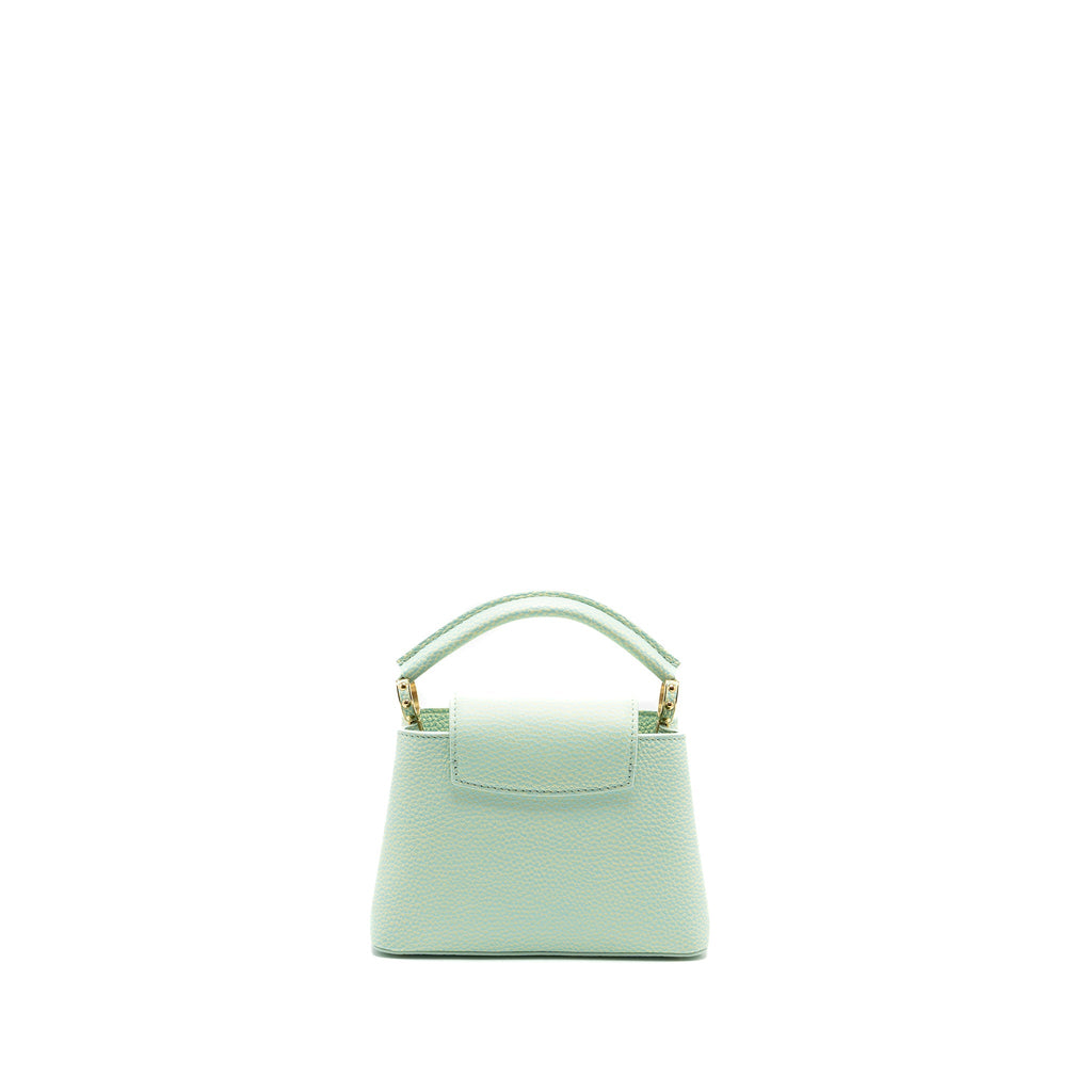 LOUIS VUITTON MINI CAPUCINES CALFSKIN IRIDESCENT GREEN LGHW