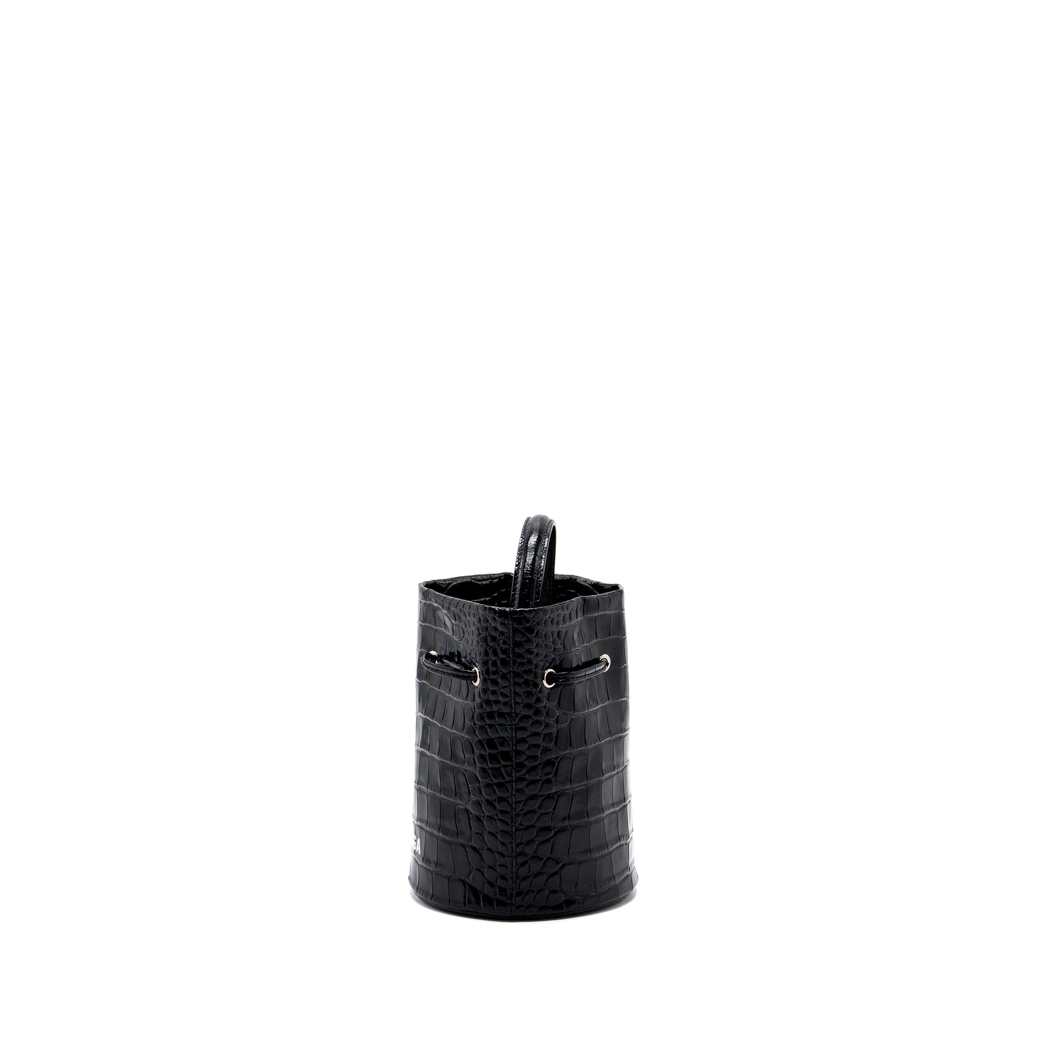 BALENCIAGA XS EVERYDAY DRAWSTRING BUCKET BAG BLACK SHW