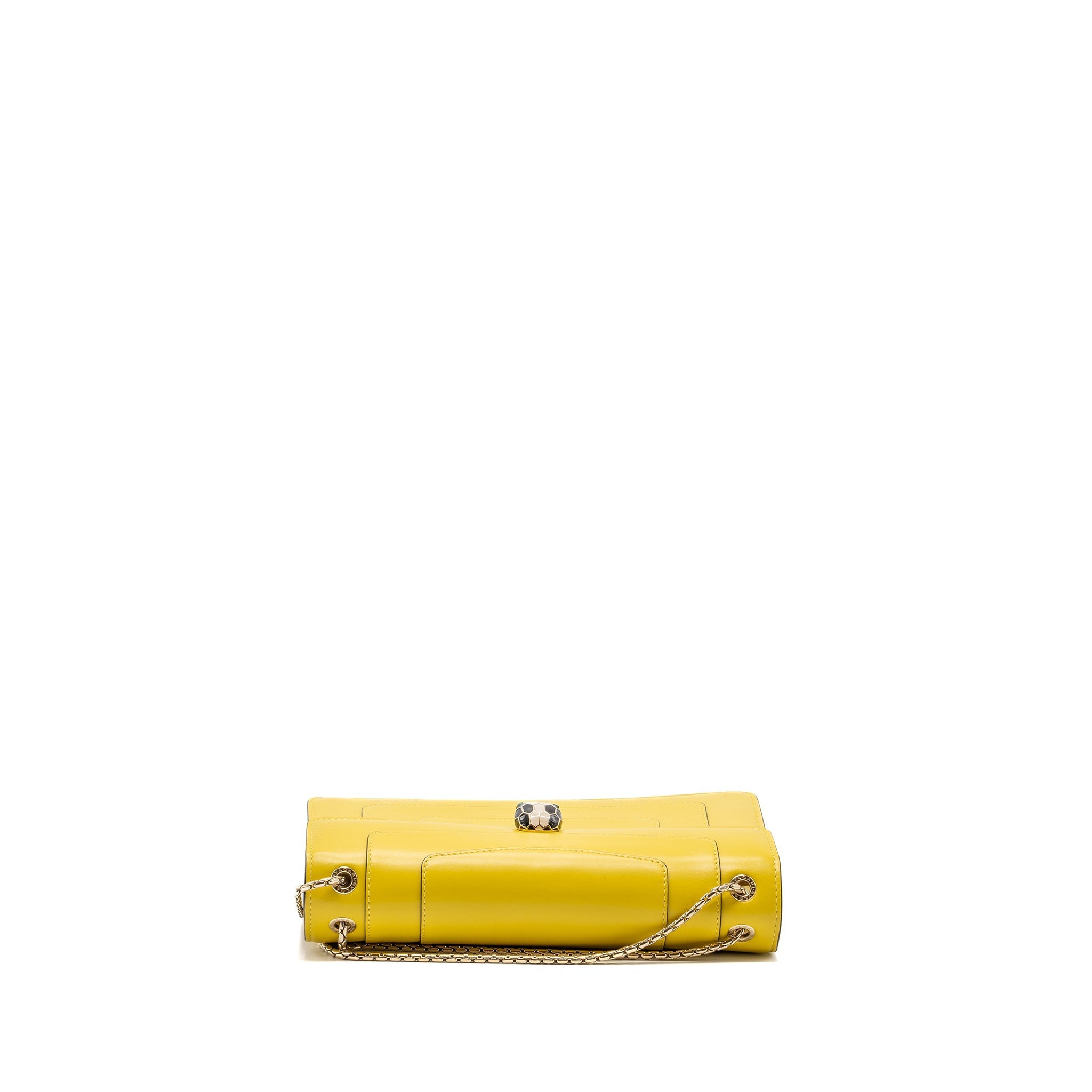 BVLGARI SERPENTI FOREVER SHOULDER BAG CALFSKIN YELLOW LGHW