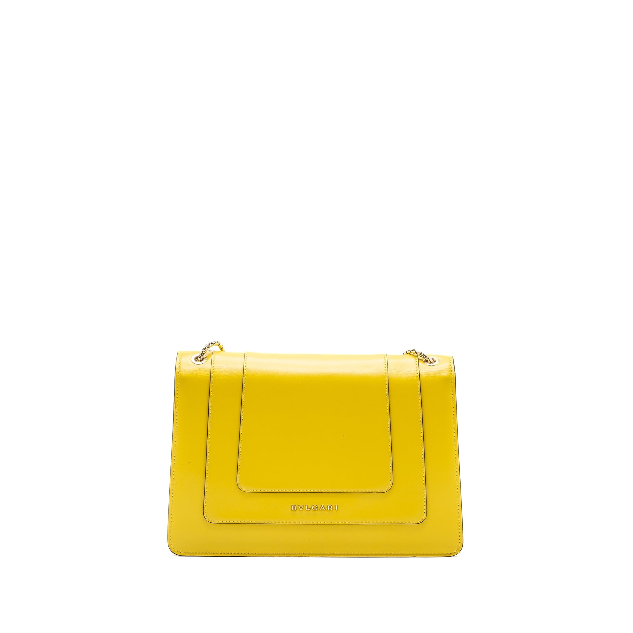 BVLGARI SERPENTI FOREVER SHOULDER BAG CALFSKIN YELLOW LGHW