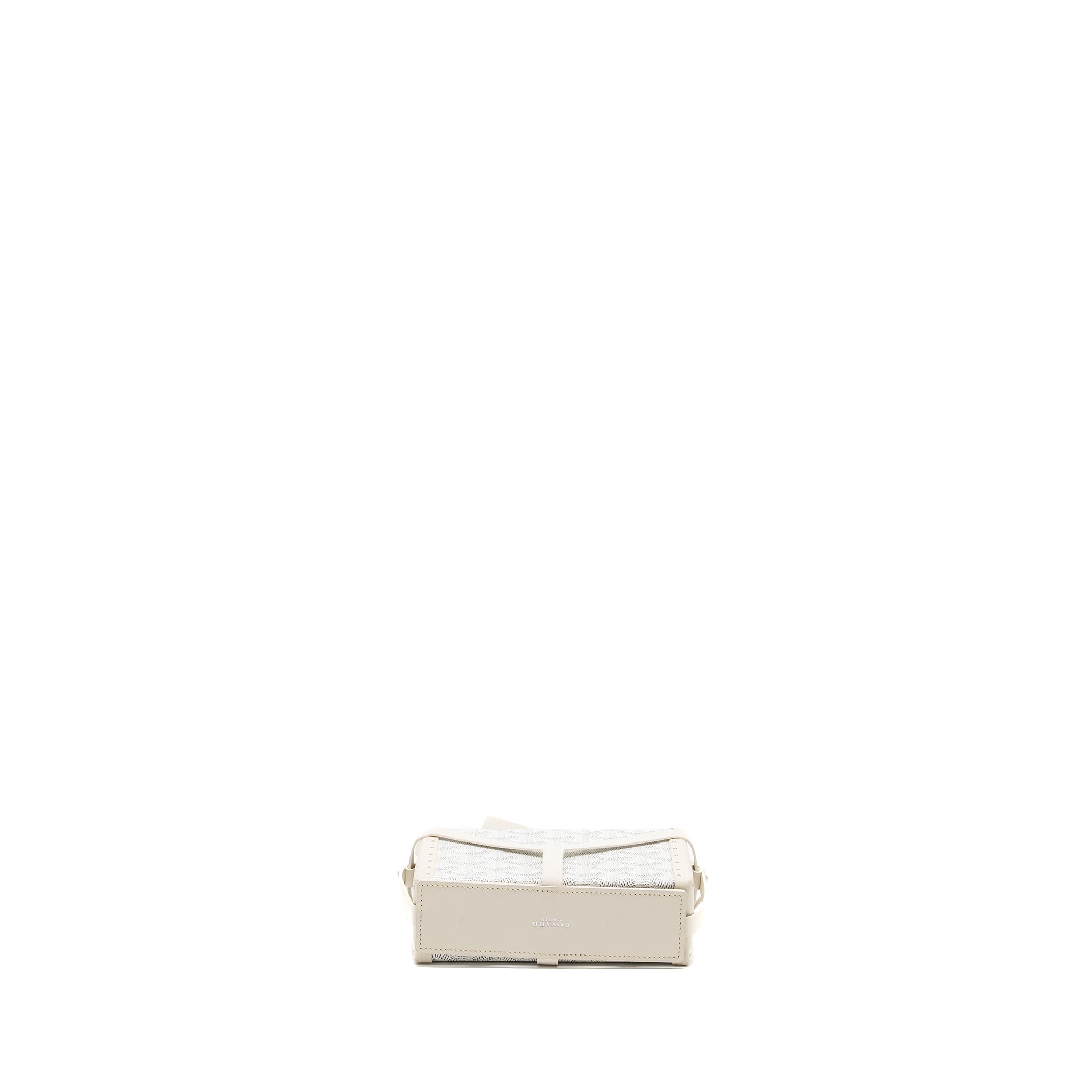 GOYARD MINAUDIERE TRUNK BAG GOYARDINE CANVAS / LEATHER WHITE SHW