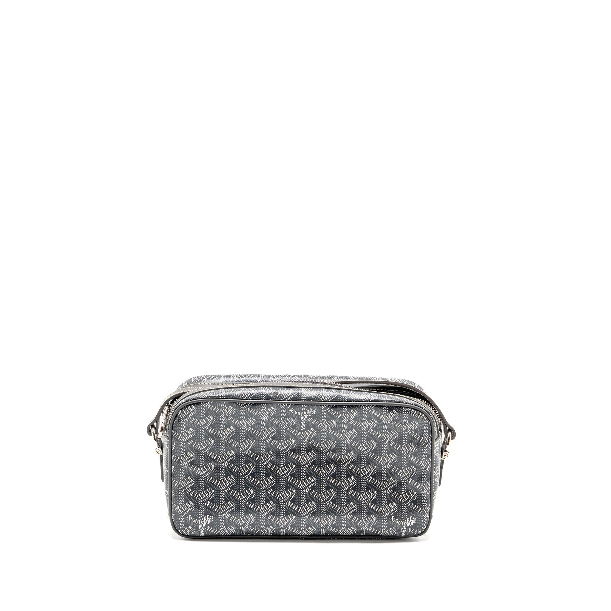 GOYARD CAP VERT PM CROSSBODY BAG GOYARDINE CANVAS/LEATHER GREY SHW
