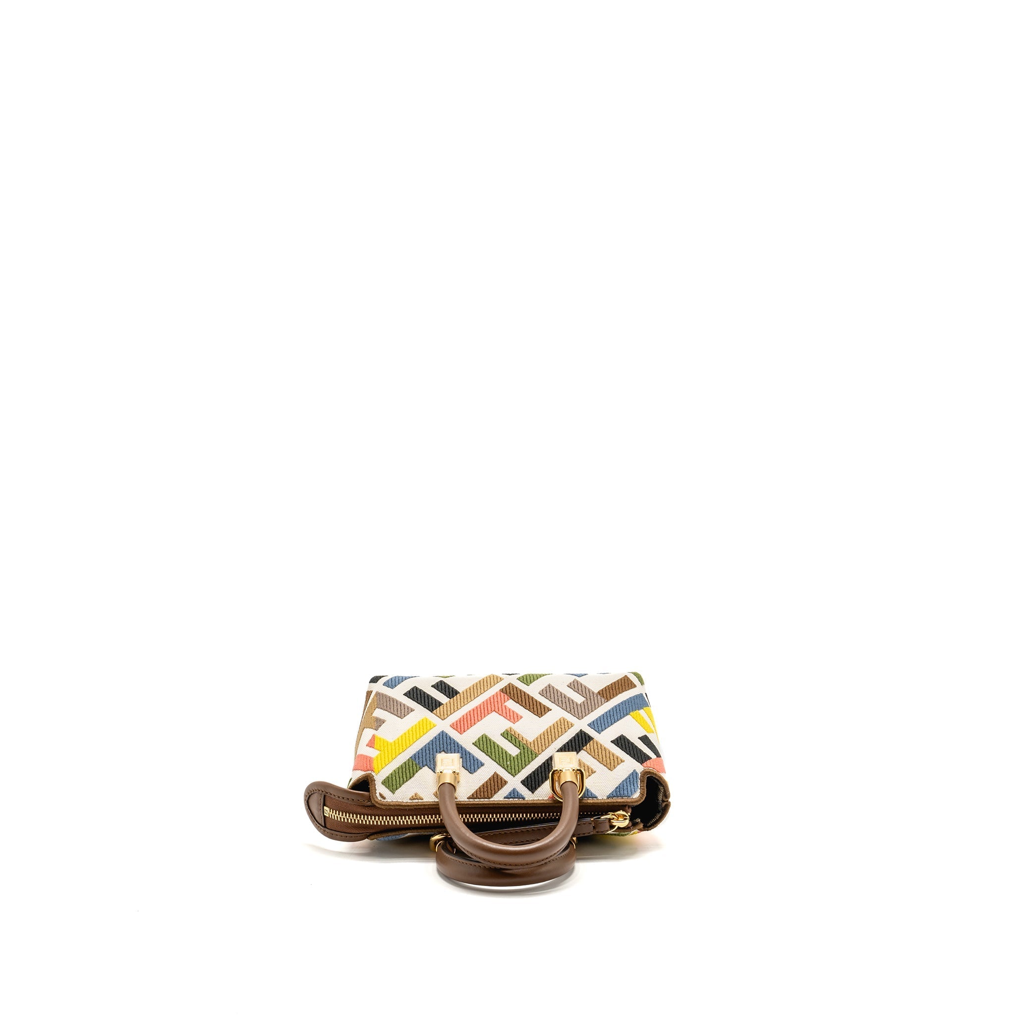 FENDI BY THE WAY MINI BAG EMBROIDERED FF CANVAS MULTICOLOUR GHW