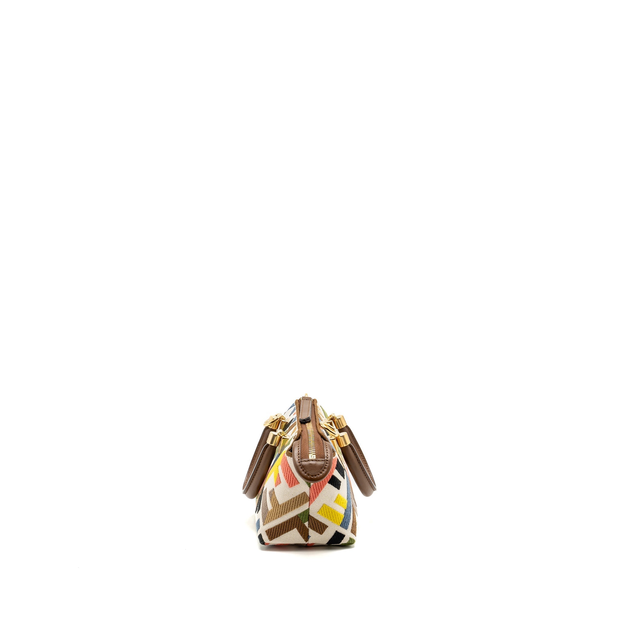FENDI BY THE WAY MINI BAG EMBROIDERED FF CANVAS MULTICOLOUR GHW