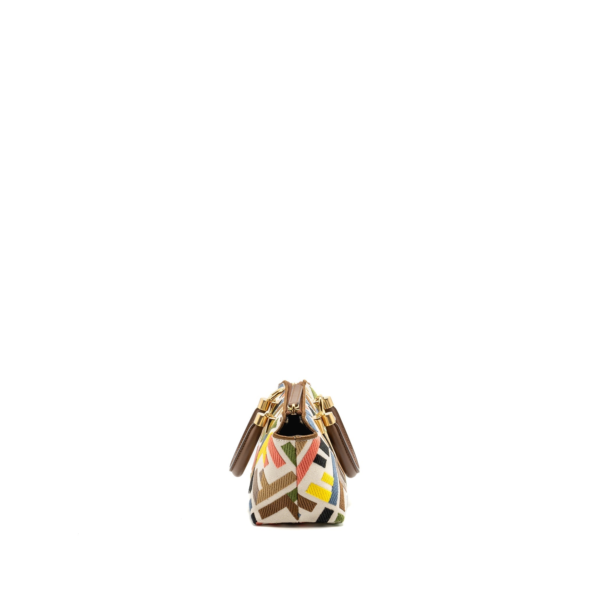 FENDI BY THE WAY MINI BAG EMBROIDERED FF CANVAS MULTICOLOUR GHW