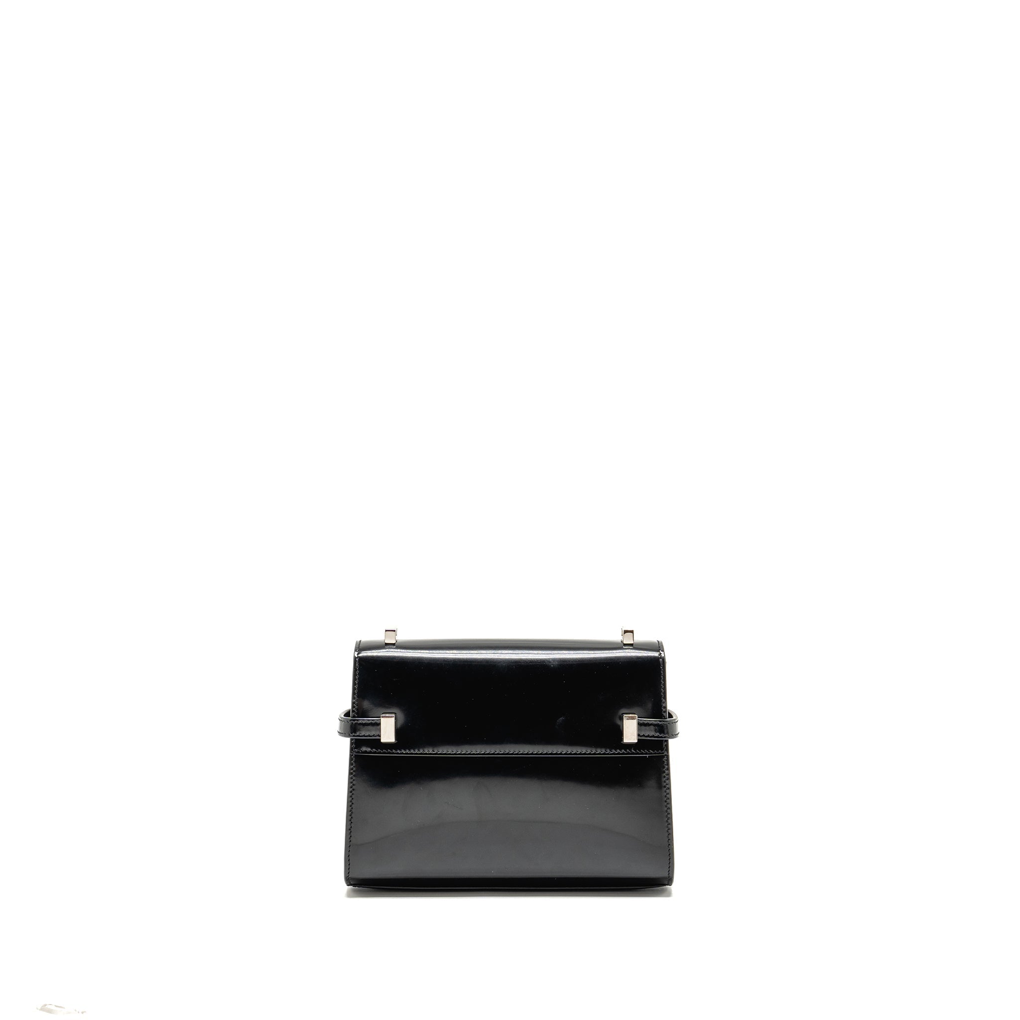 SAINT LAURENT MINI MANHATTAN SHOULDER BAG SHINY CALFSKIN BLACK SHW