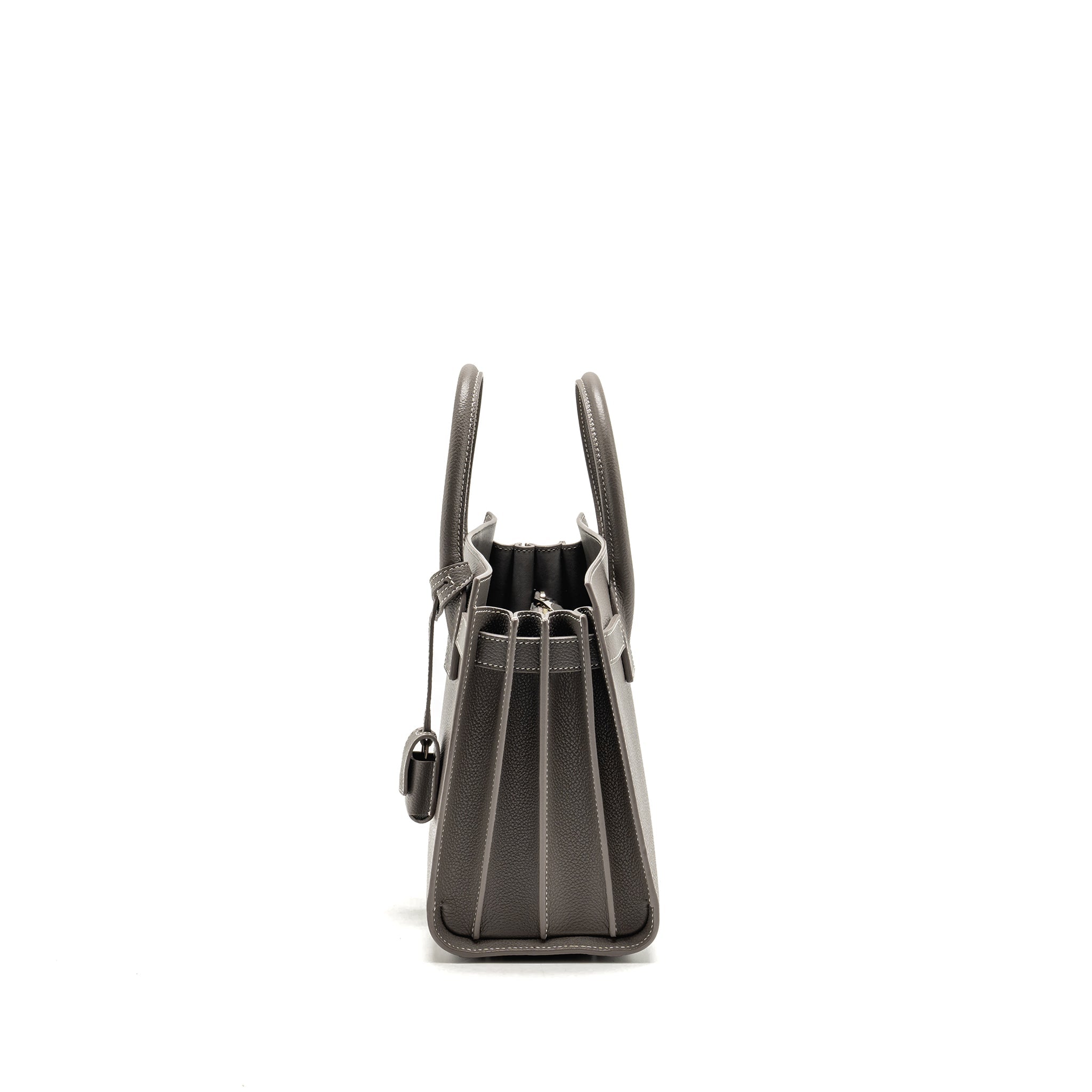 SAINT LAURENT/YSL BABY SAC DE JOUR BAG GRAINED CALFSKIN GREY SHW