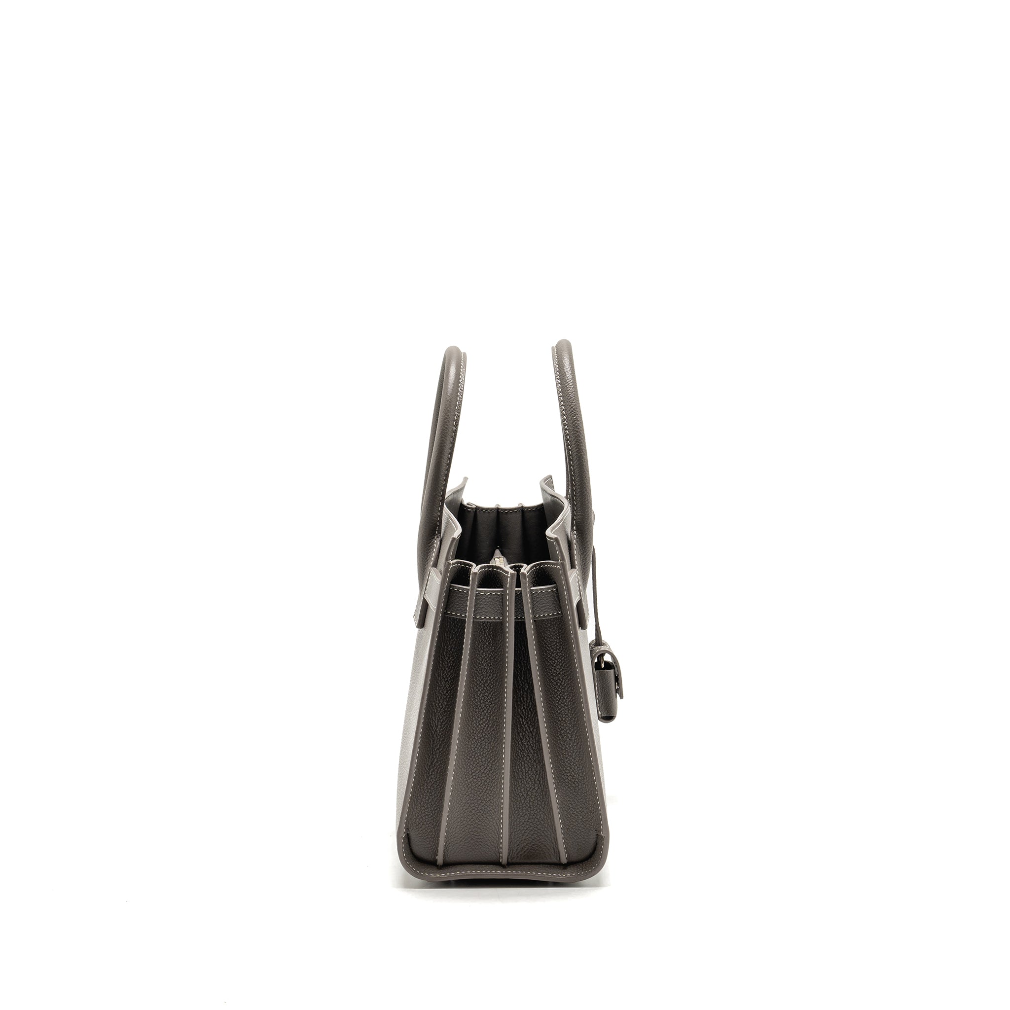 SAINT LAURENT/YSL BABY SAC DE JOUR BAG GRAINED CALFSKIN GREY SHW
