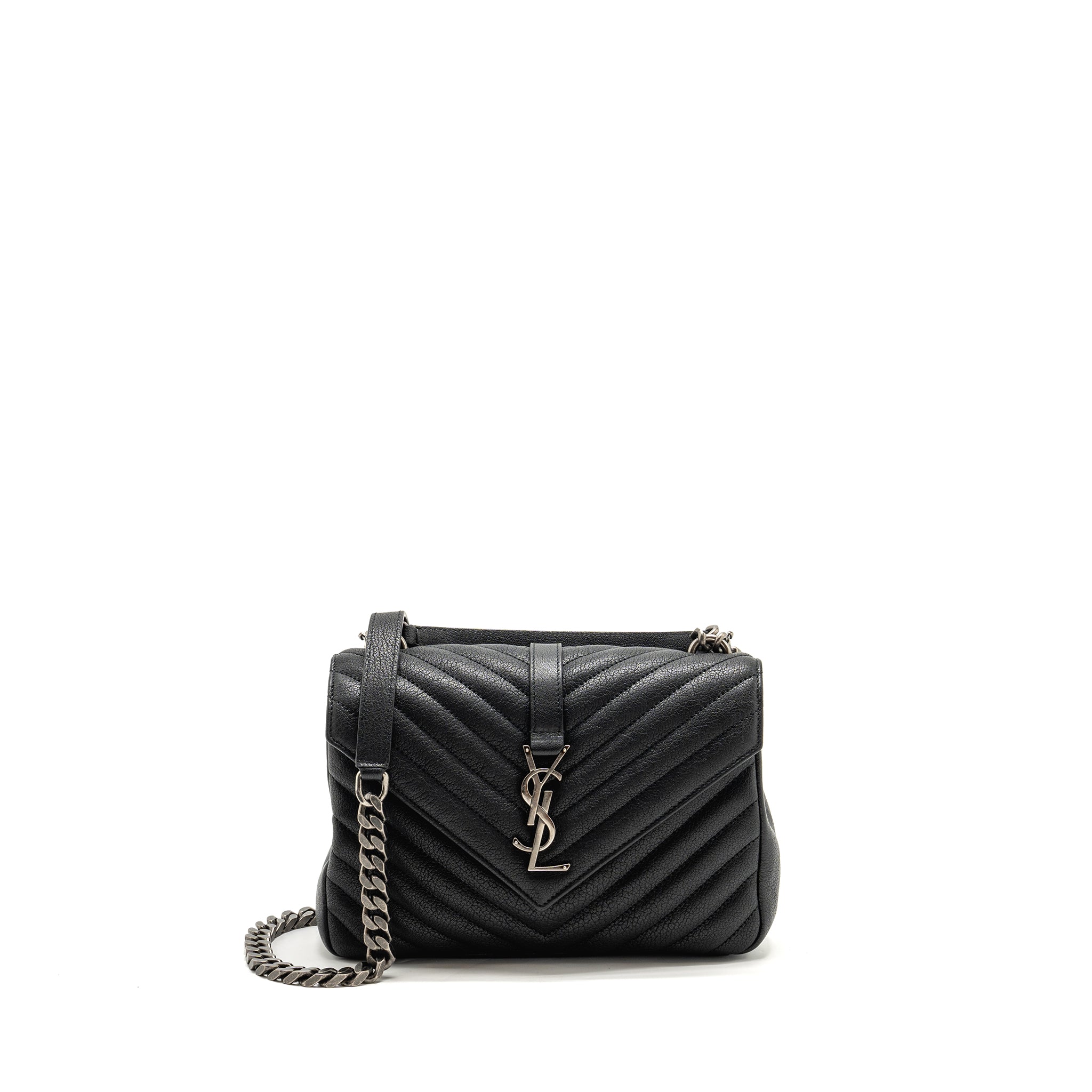 SAINT LAURENT/YSL MEDIUM COLLEGE BAG LAMBSKIN BLACK SHW